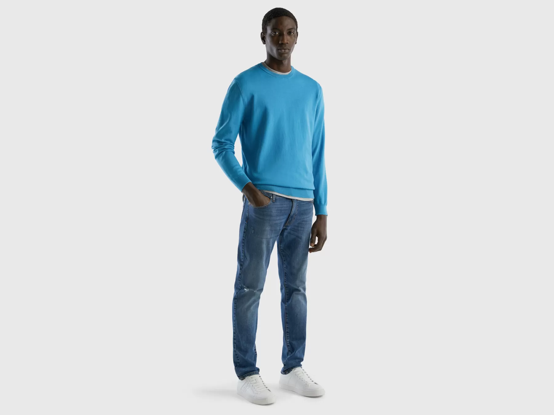 Benetton Jeans Slim Fit Stretch Blu Scuro Best