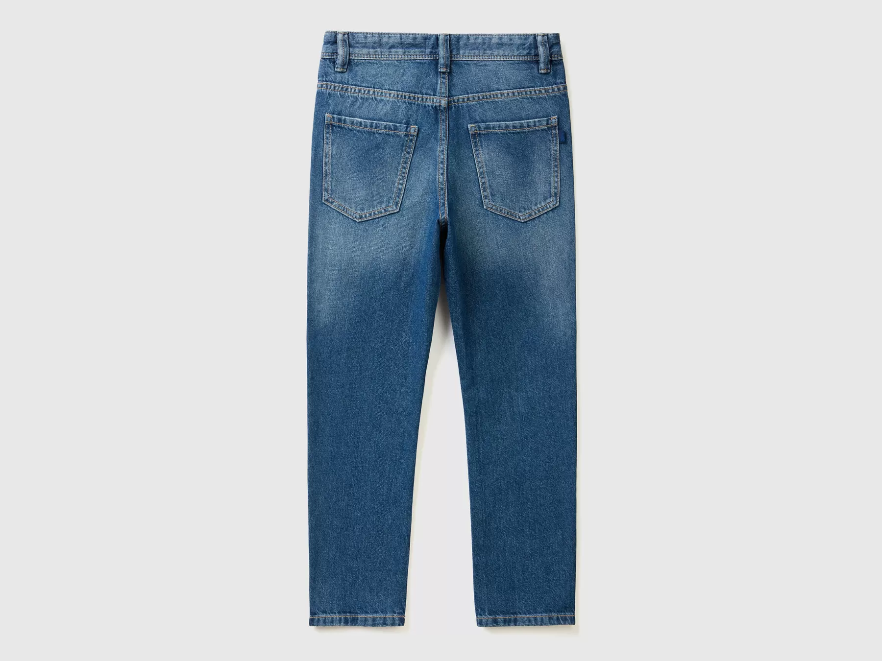 Benetton Jeans Straight Leg Blu Scuro Cheap