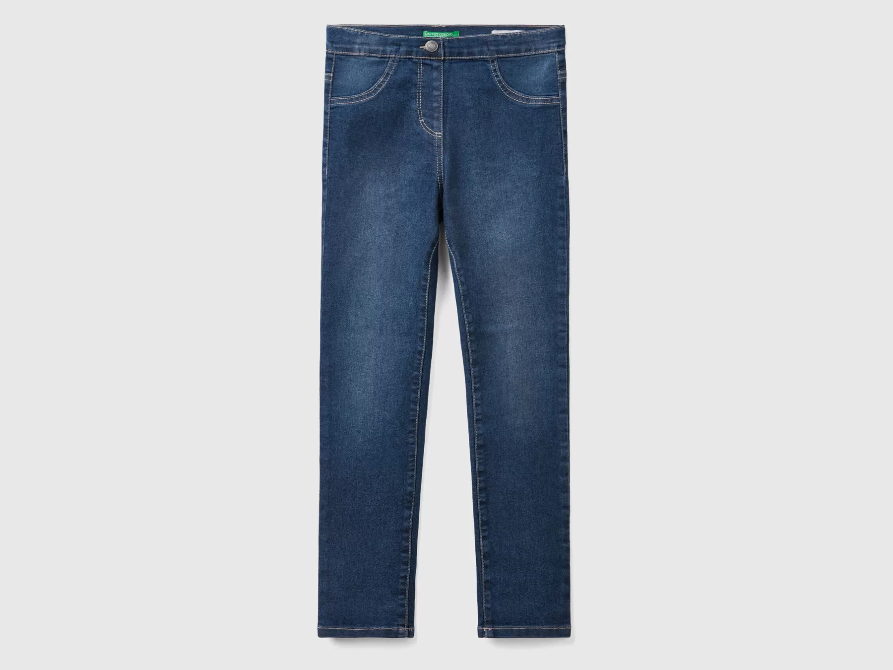 Benetton Jeggings In Denim "Eco-Recycle" Blu Scuro Fashion