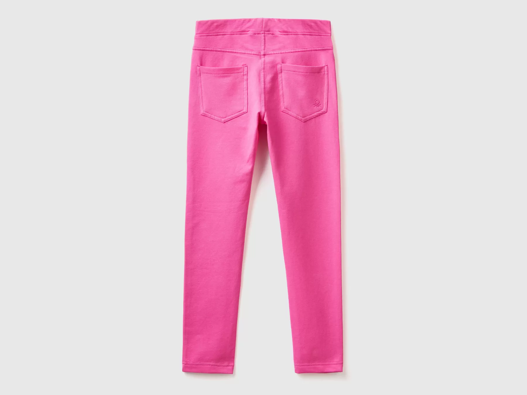 Benetton Jeggings In Felpa Stretch Fucsia Store