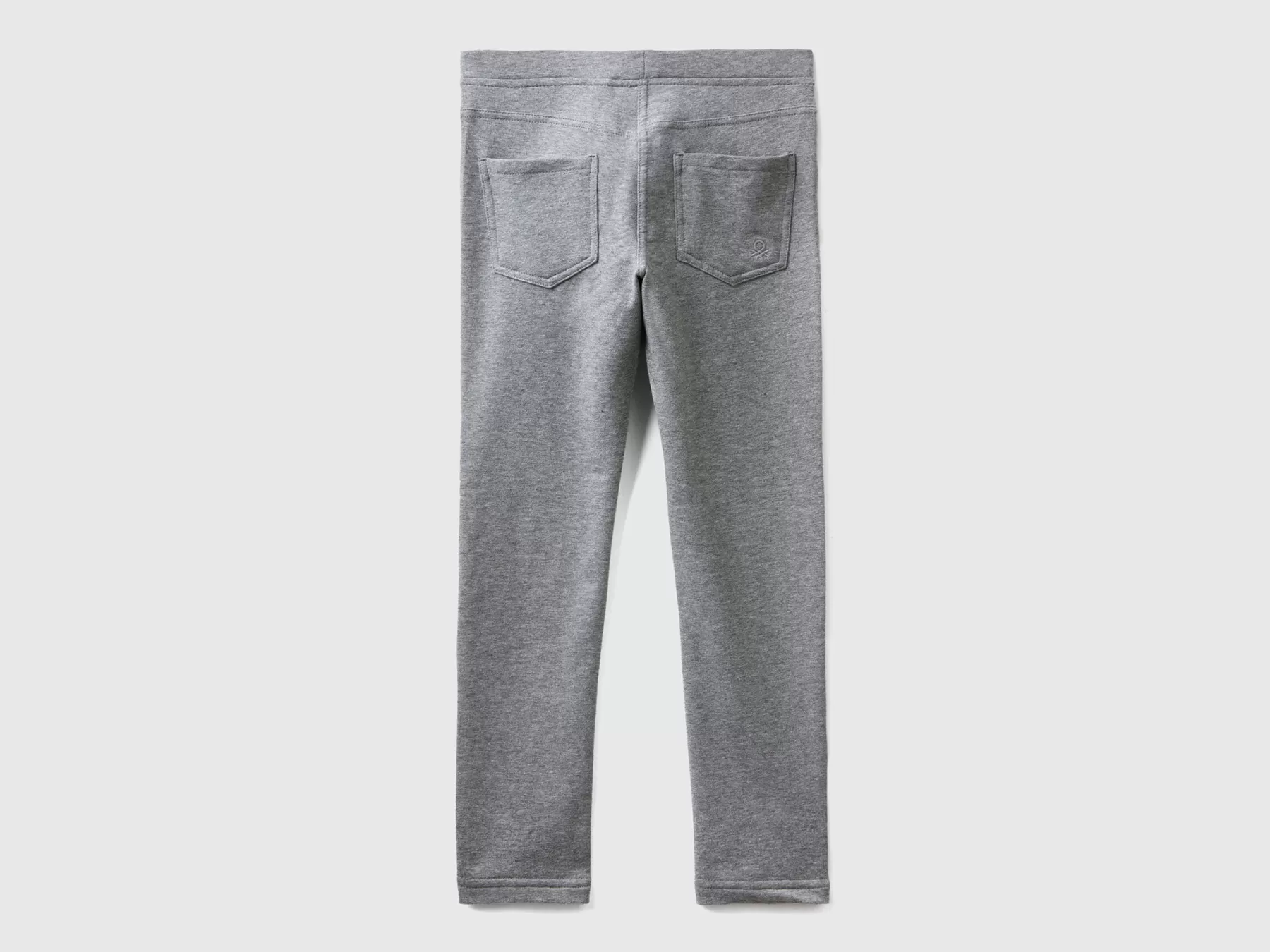 Benetton Jeggings In Felpa Stretch Grigio Scuro Hot