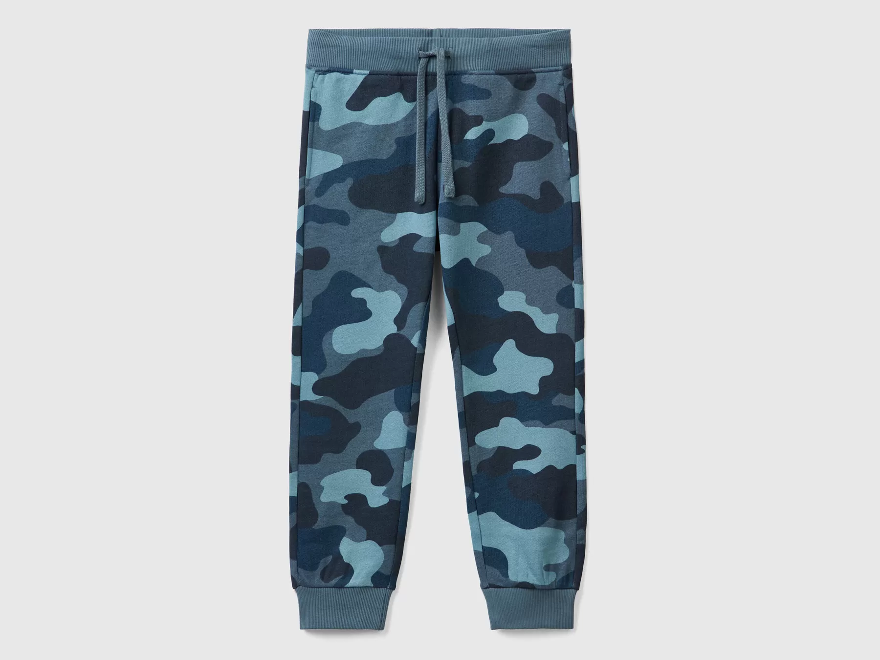 Benetton Joggers Camouflage Azzurro Shop