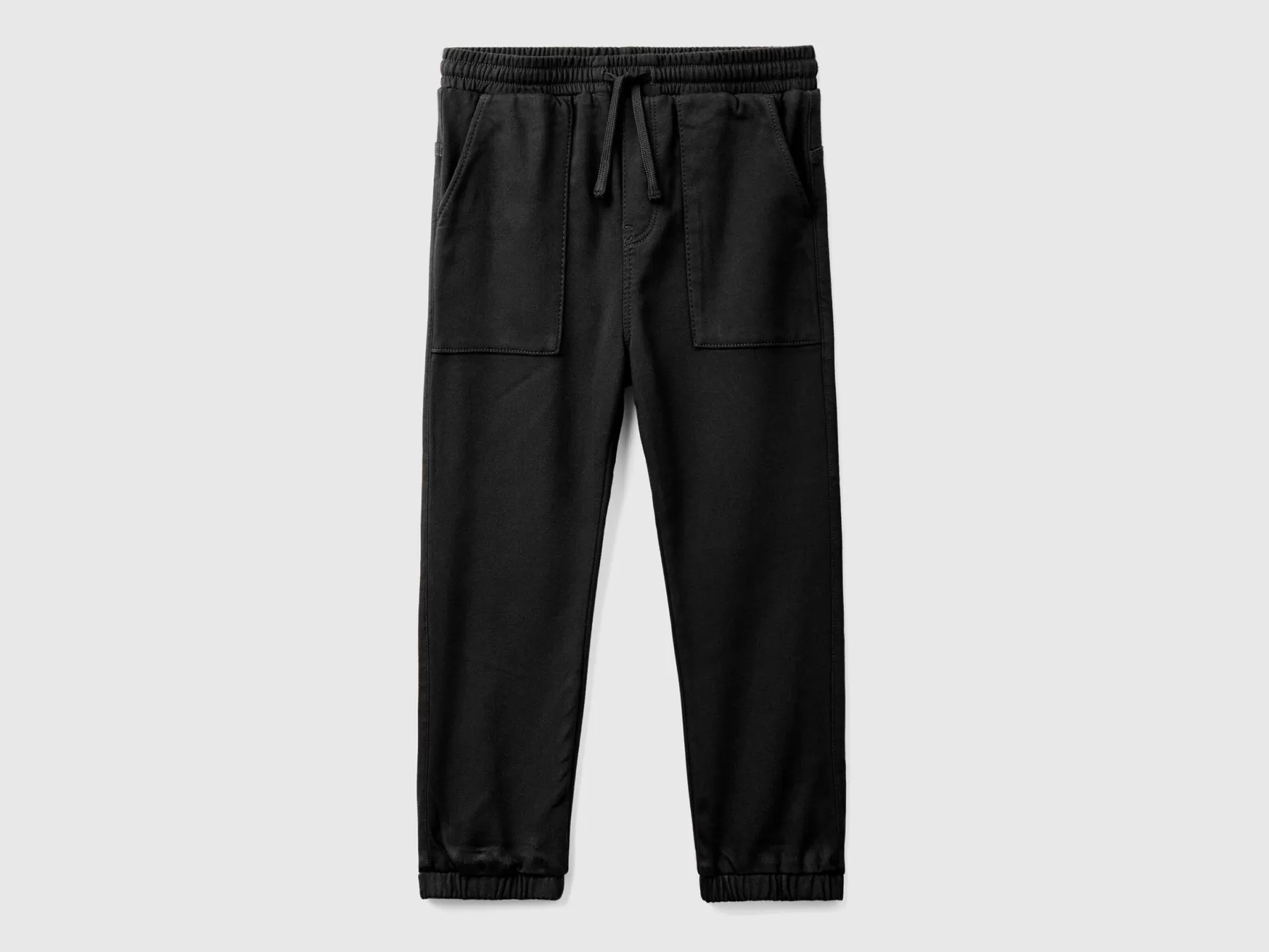 Benetton Joggers Con Coulisse E Maxi Tasche Nero Online