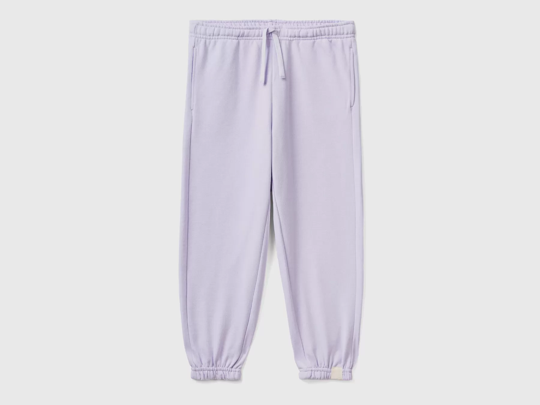 Benetton Joggers Con Coulisse In Tessuto Riciclato Lilla Hot