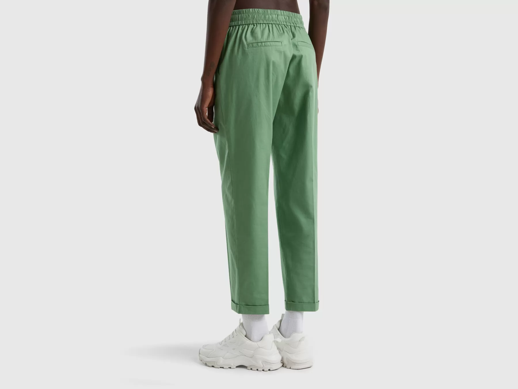 Benetton Joggers In Cotone Elasticizzato Verde Store