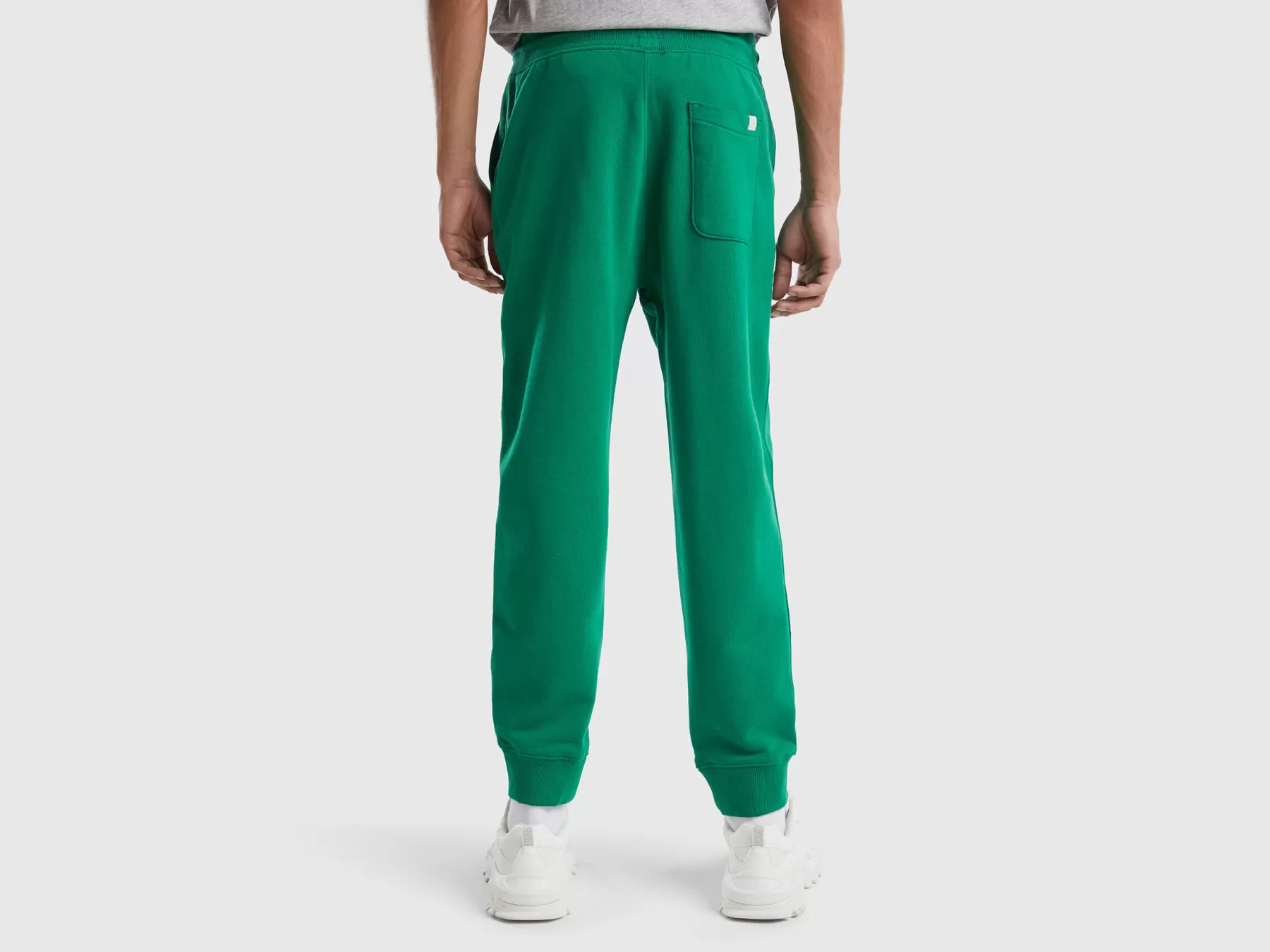 Benetton Joggers In Felpa 100% Cotone Verde Scuro Cheap