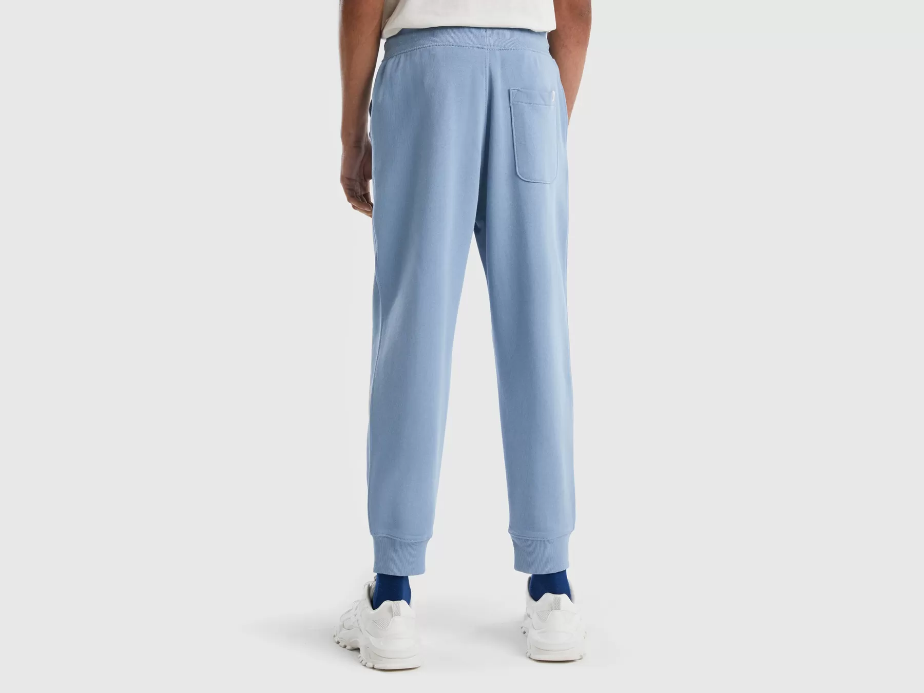 Benetton Joggers In Felpa 100% Cotone Avio Cheap