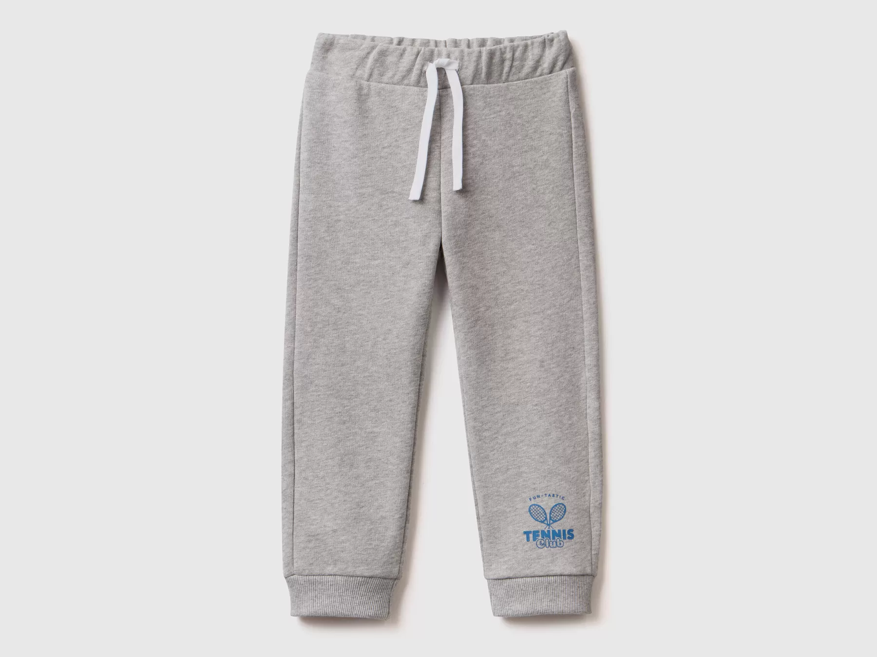 Benetton Joggers In Felpa Con Coulisse Grigio Chiaro Clearance