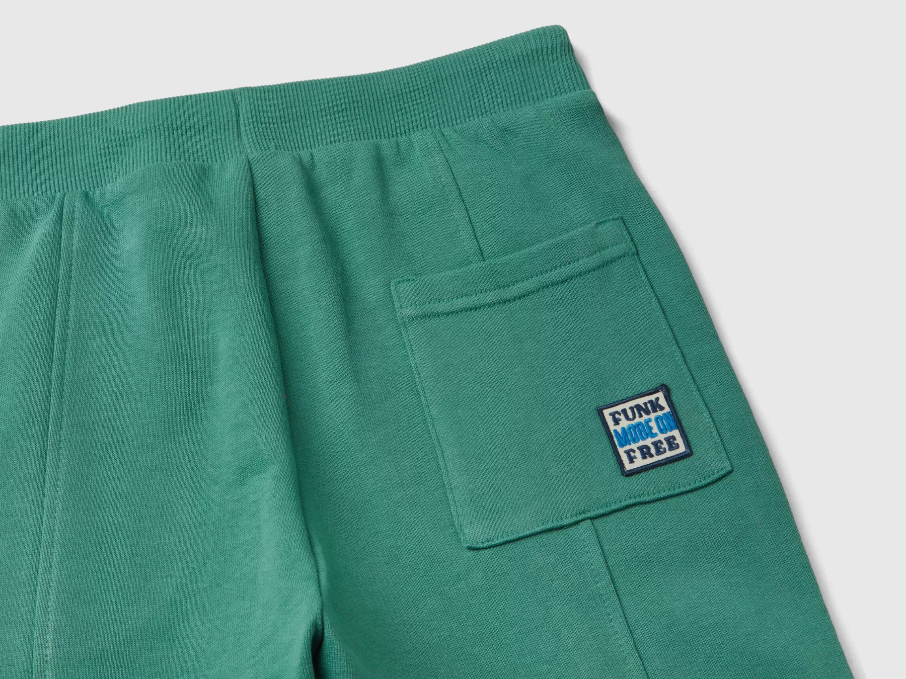 Benetton Joggers In Felpa Con Coulisse Verde Scuro Flash Sale