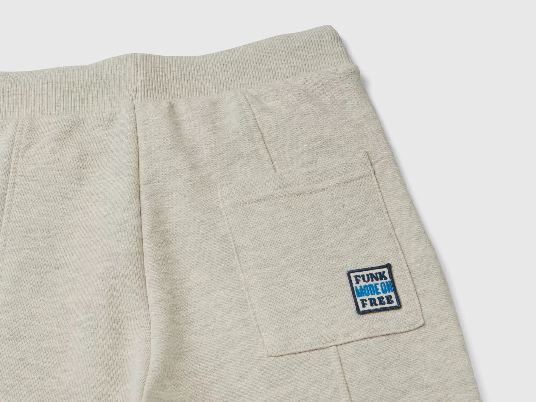 Benetton Joggers In Felpa Con Coulisse Grigio Chiaro Cheap