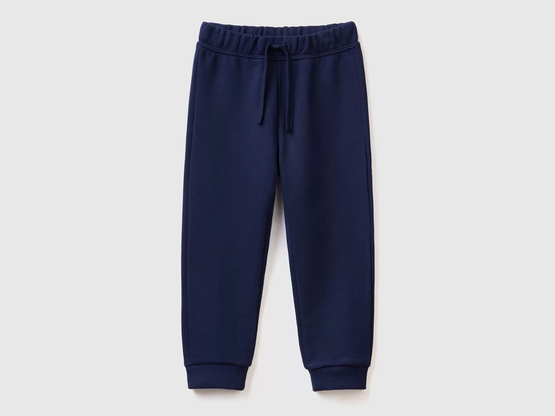 Benetton Joggers In Felpa Di Cotone Bio Blu Scuro Sale