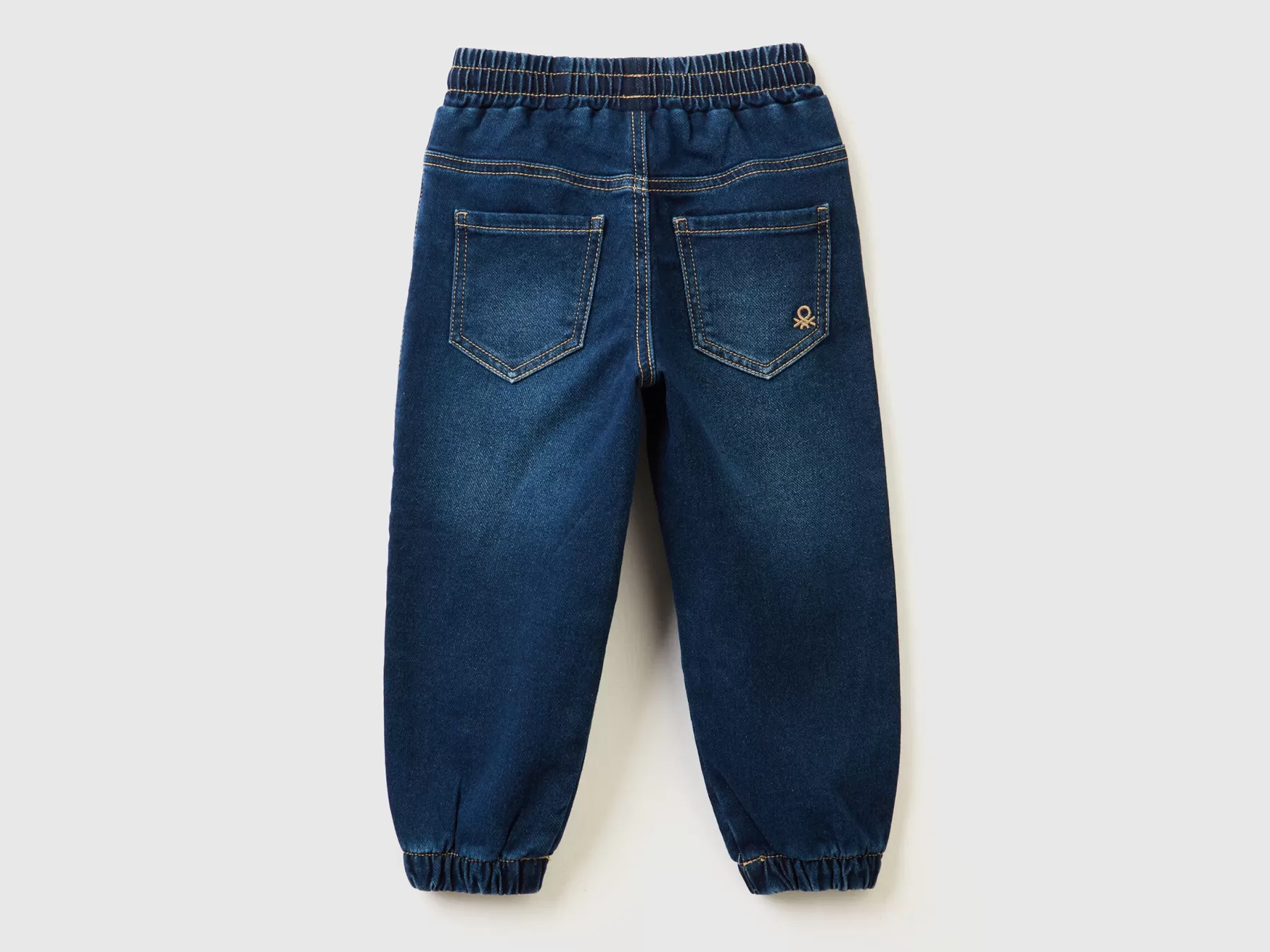 Benetton Joggers In Felpa Effetto Denim Blu Scuro Online