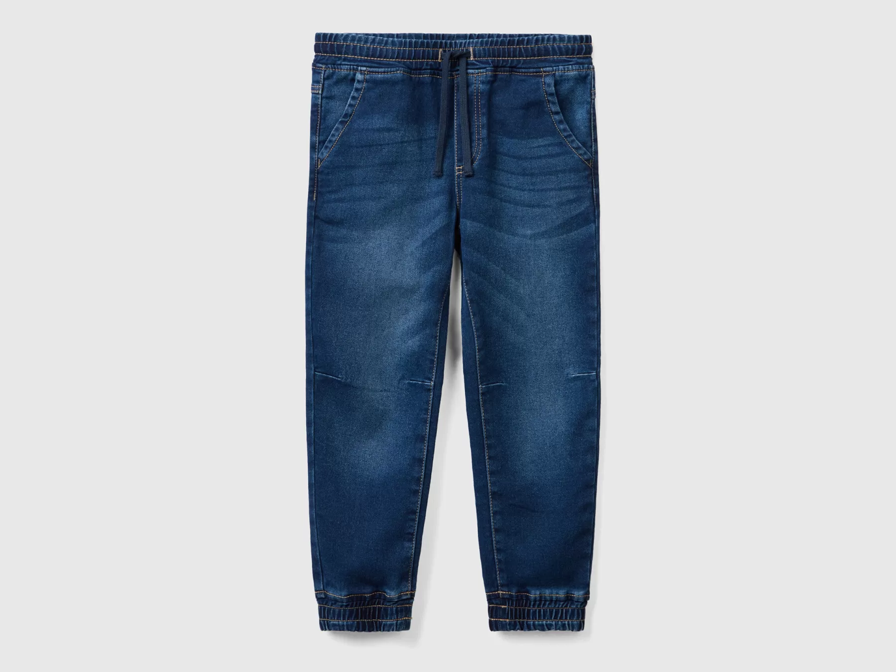 Benetton Joggers In Felpa Elasticizzata Blu Scuro Shop