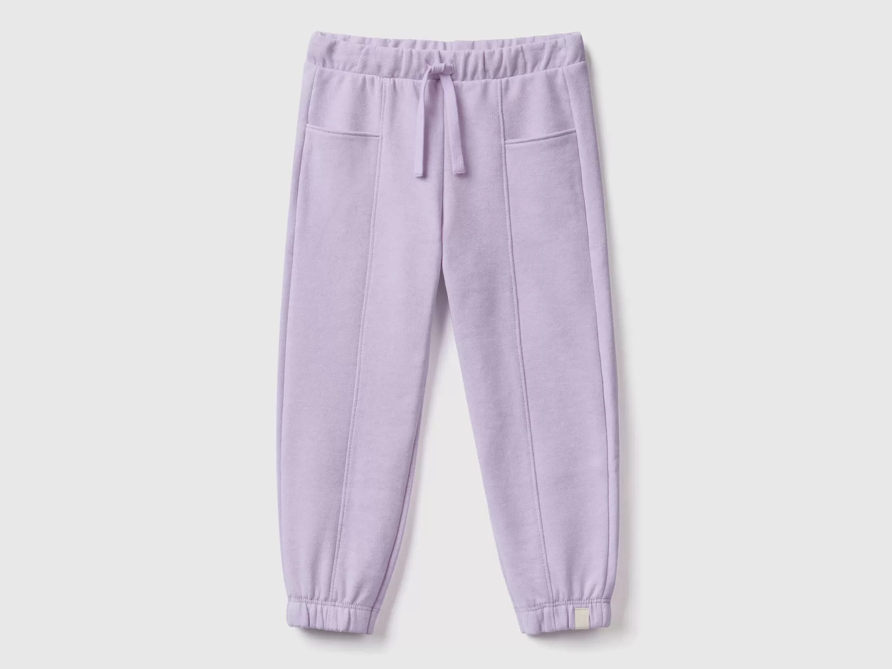 Benetton Joggers In Tessuto Riciclato Lilla Hot