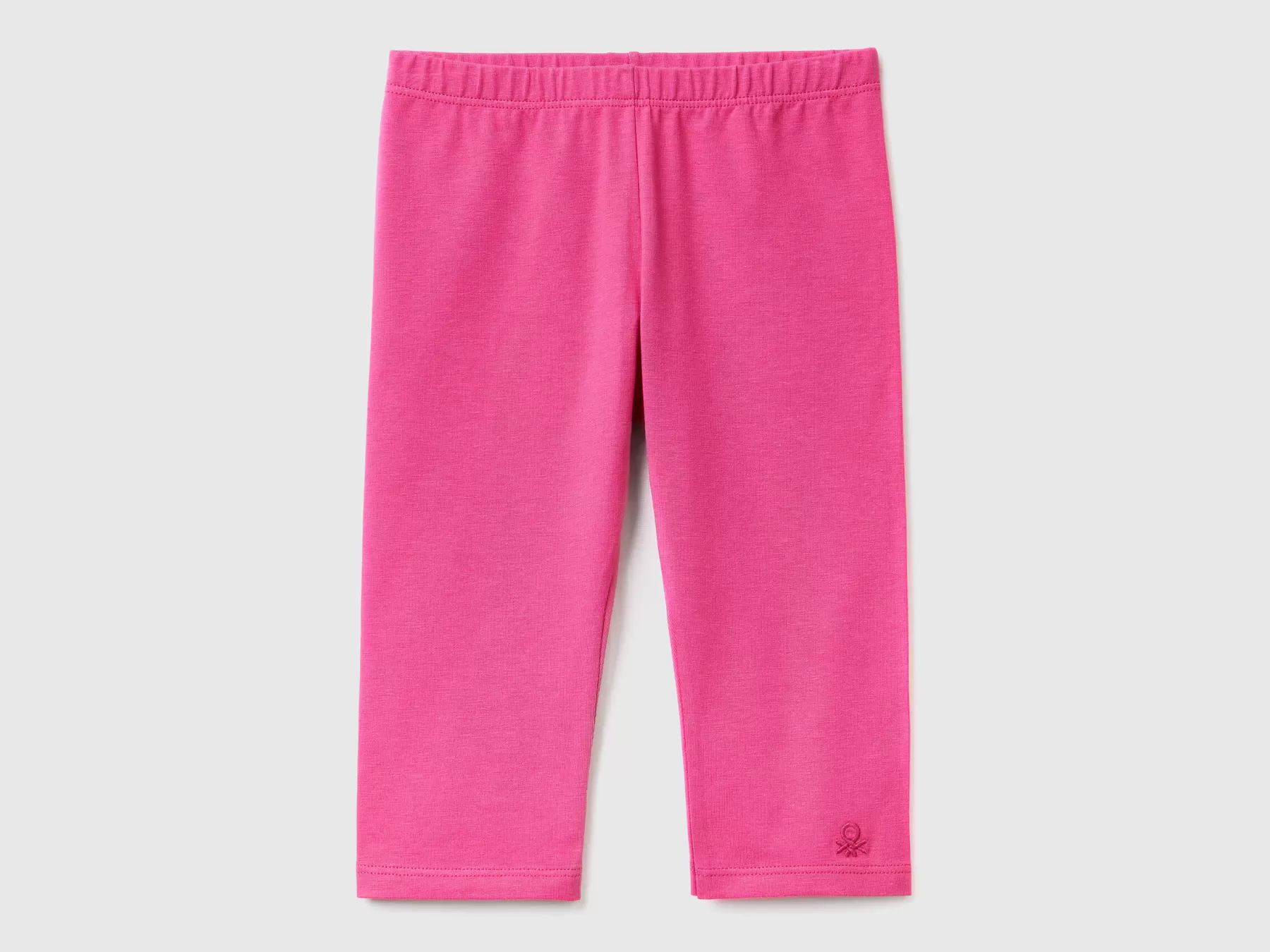 Benetton Leggings A 3/4 In Cotone Elasticizzato Fucsia Online