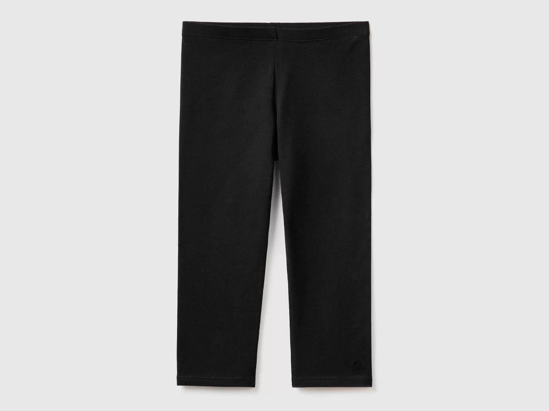 Benetton Leggings A 3/4 In Cotone Elasticizzato Nero Best