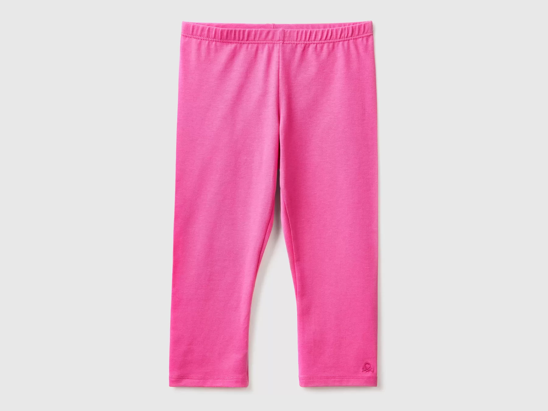 Benetton Leggings A 3/4 In Cotone Elasticizzato Fucsia Sale