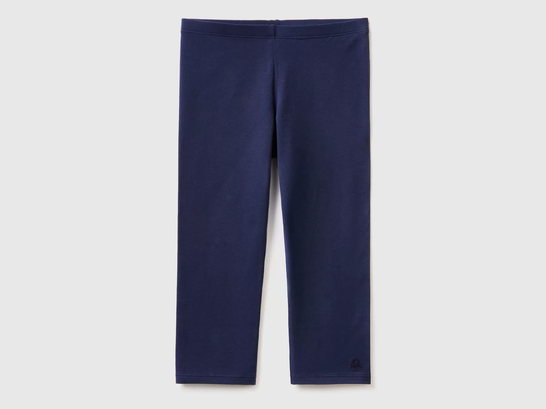 Benetton Leggings A 3/4 In Cotone Elasticizzato Blu Scuro Hot