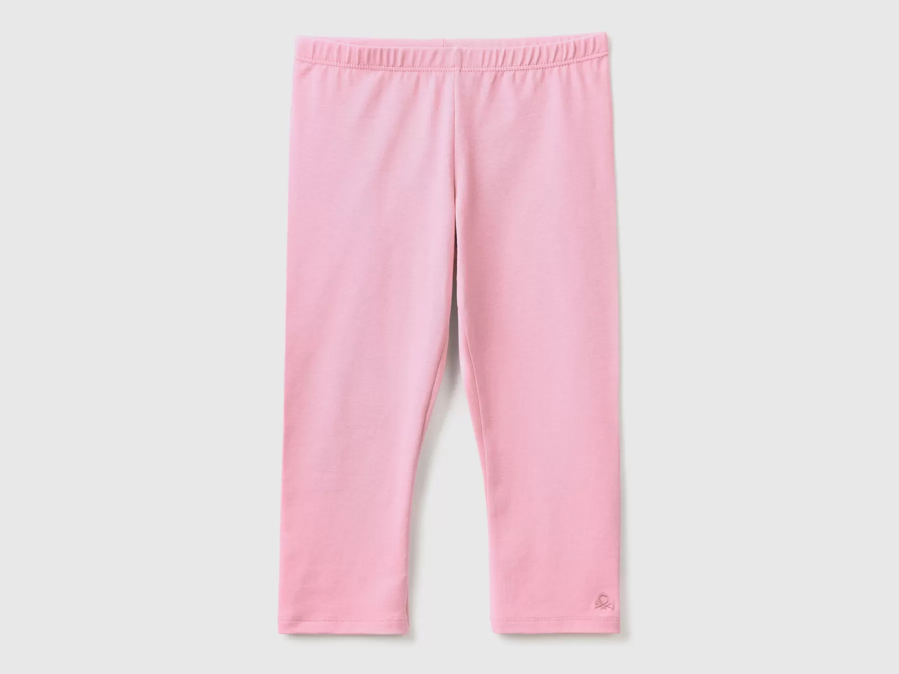 Benetton Leggings A 3/4 In Cotone Elasticizzato Rosa Cheap