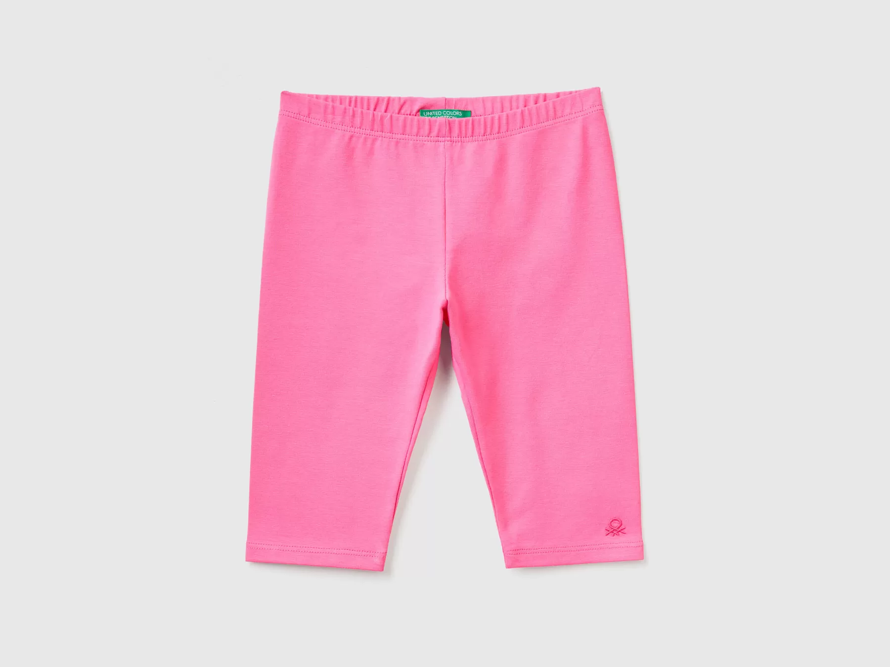 Benetton Leggings A 3/4 In Cotone Stretch Rosa Discount