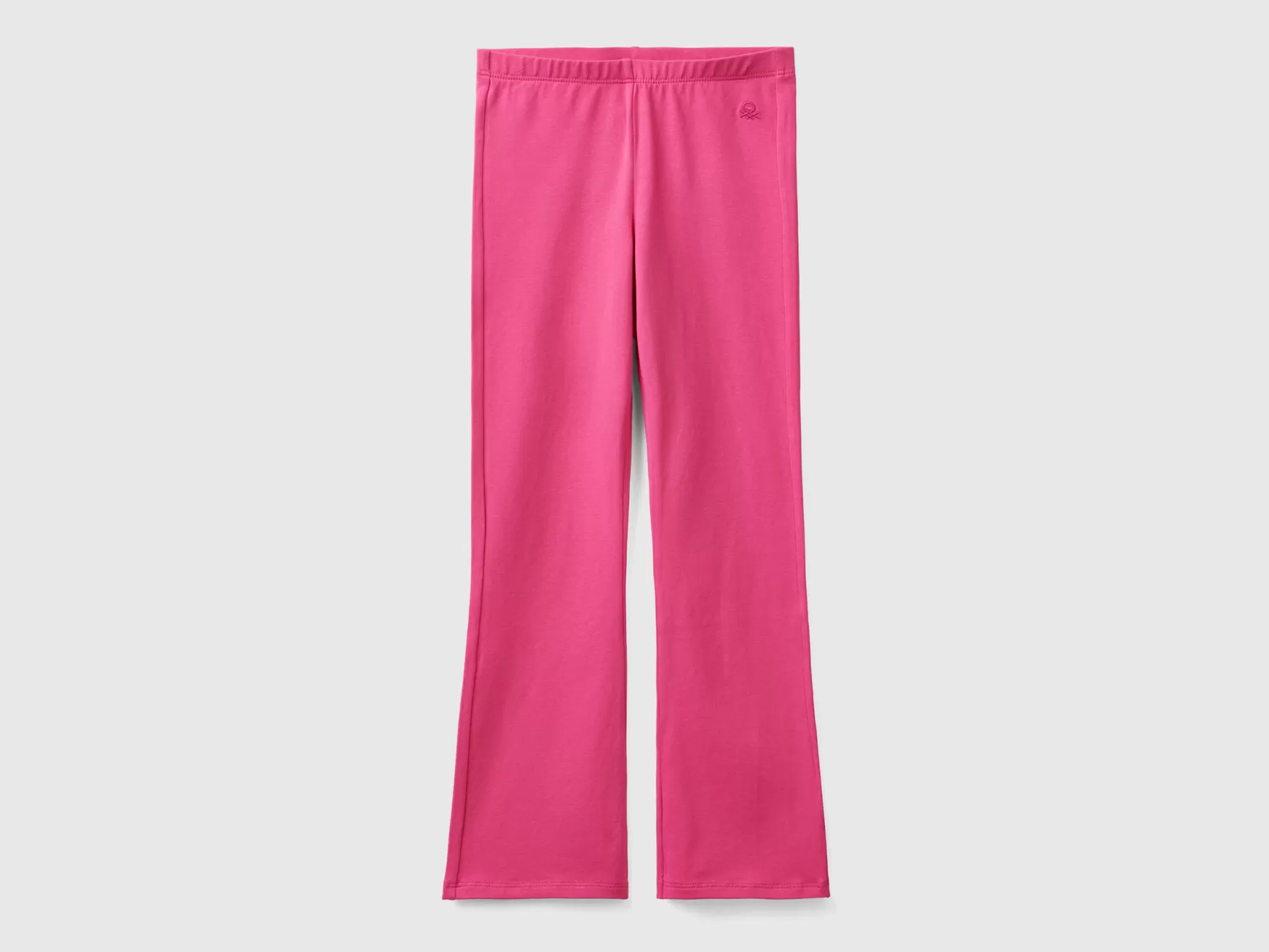 Benetton Leggings A Zampa In Cotone Stretch Fucsia Online