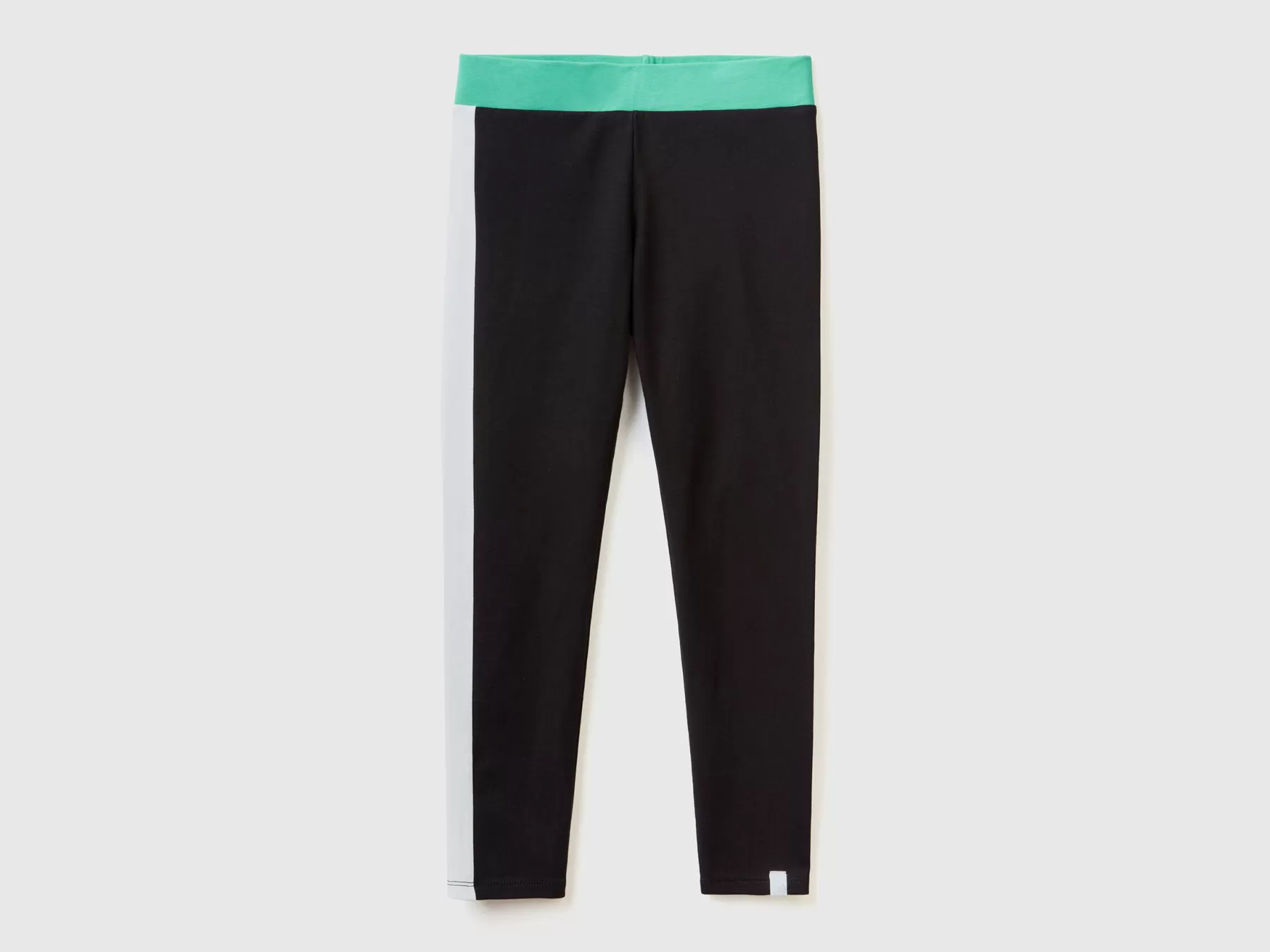 Benetton Leggings Color Block Nero Sale