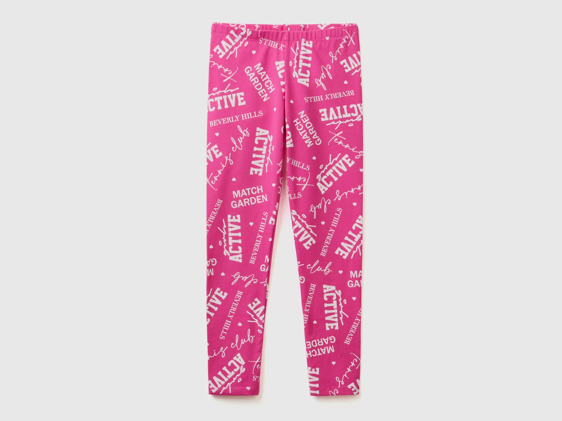 Benetton Leggings Con Stampa Fantasia Fucsia Best Sale