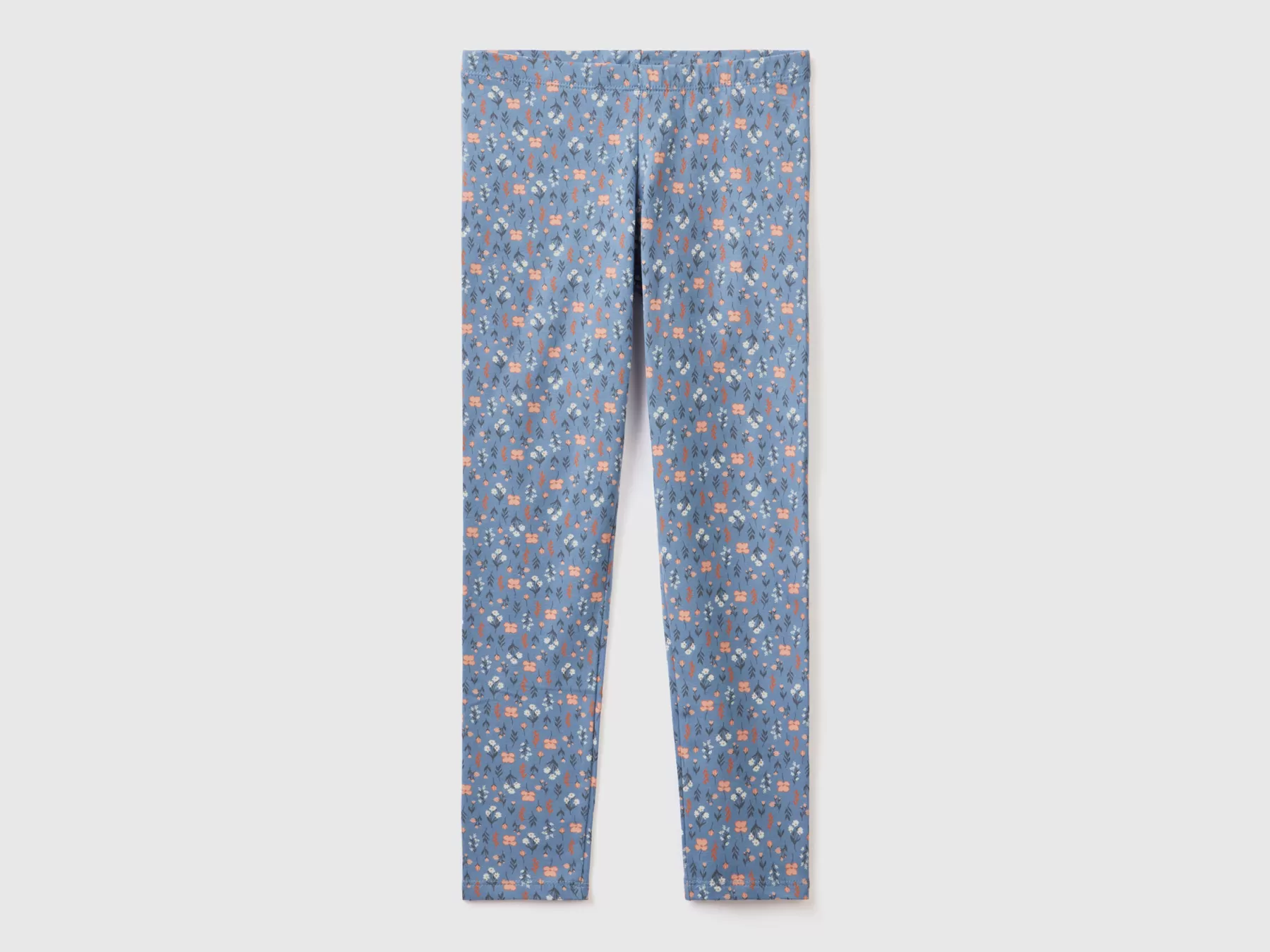 Benetton Leggings Con Stampa Fantasia Avio Cheap