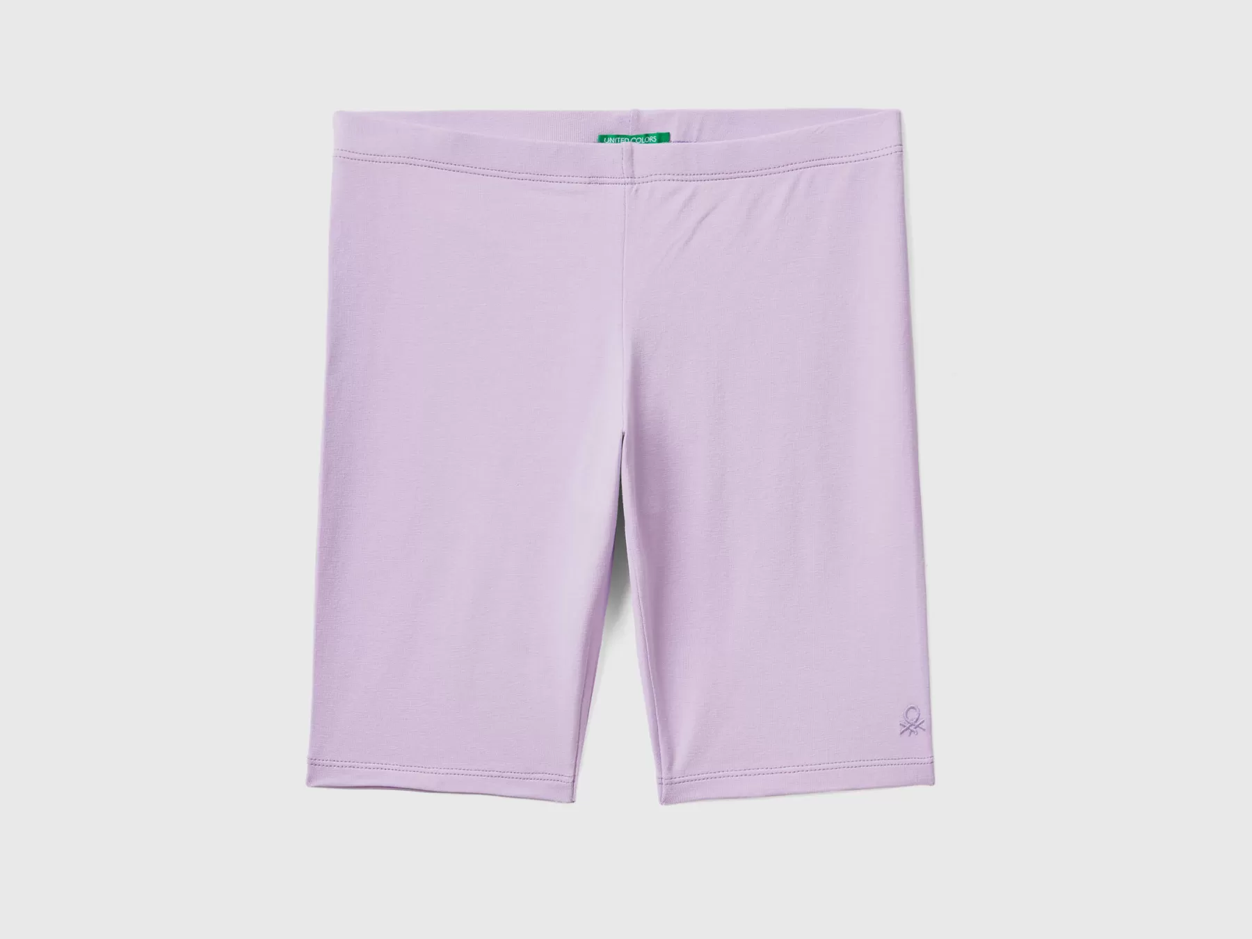 Benetton Leggings Corti In Cotone Stretch Lilla Cheap