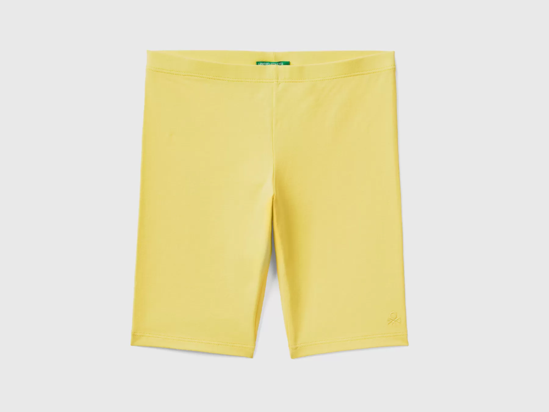 Benetton Leggings Corti In Cotone Stretch Giallo Best