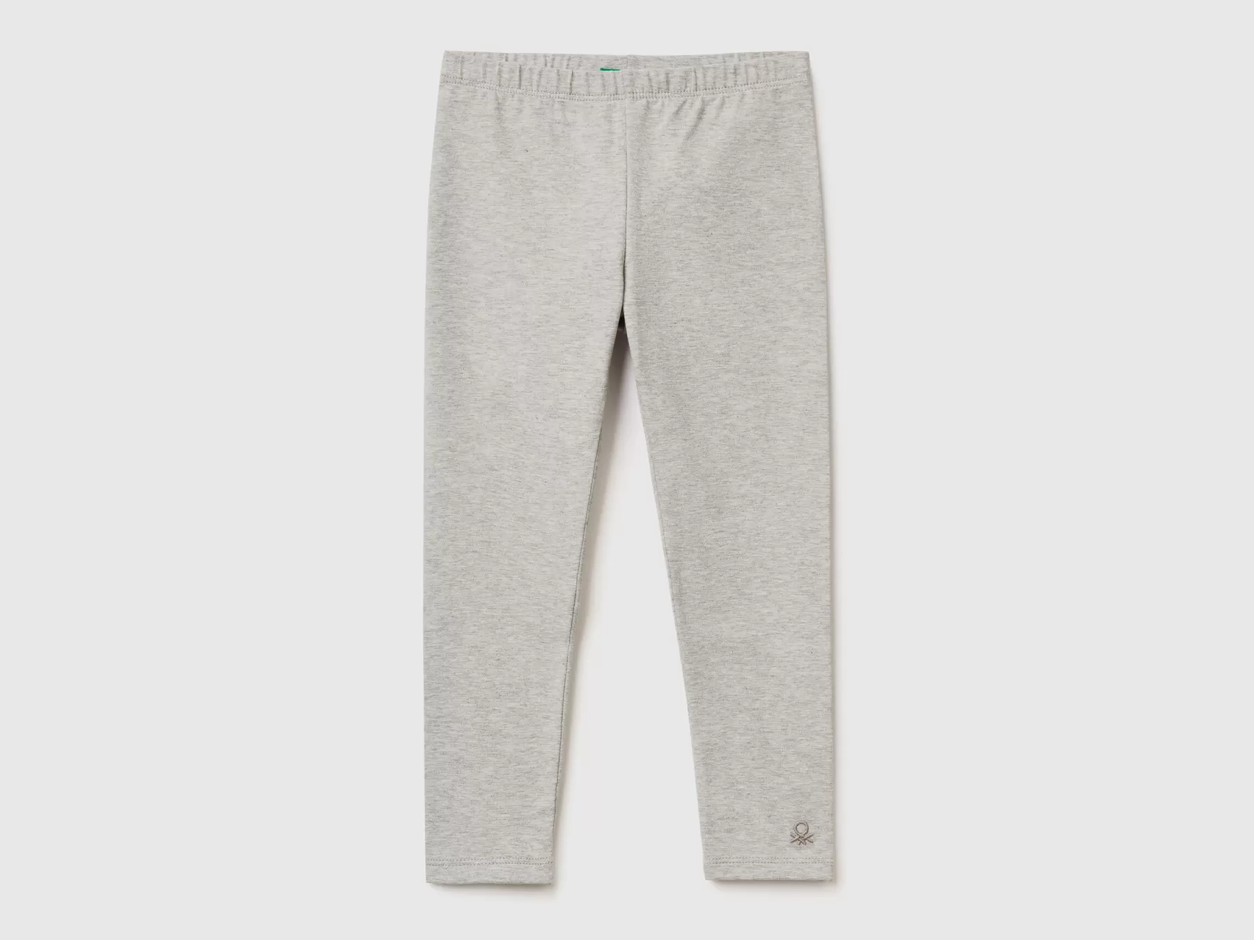 Benetton Leggings In Cotone Stretch Grigio Chiaro Sale