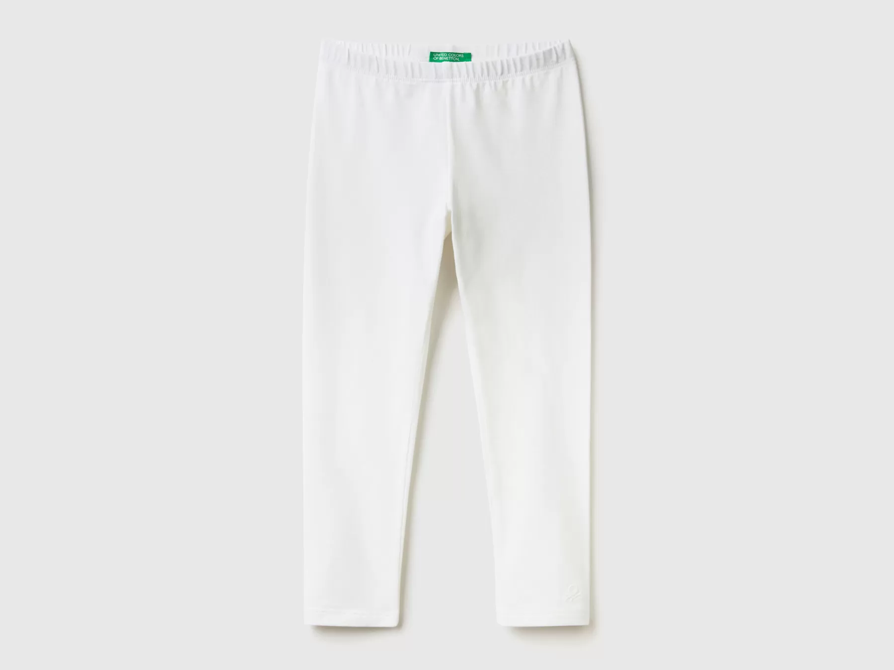 Benetton Leggings In Cotone Stretch Bianco Cheap