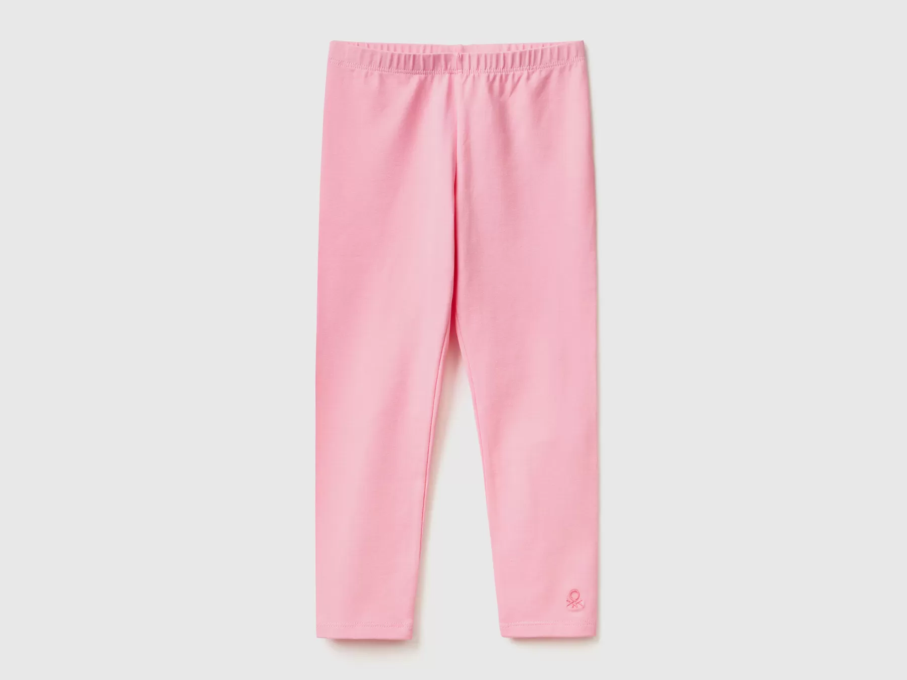 Benetton Leggings In Cotone Stretch Rosa Flash Sale