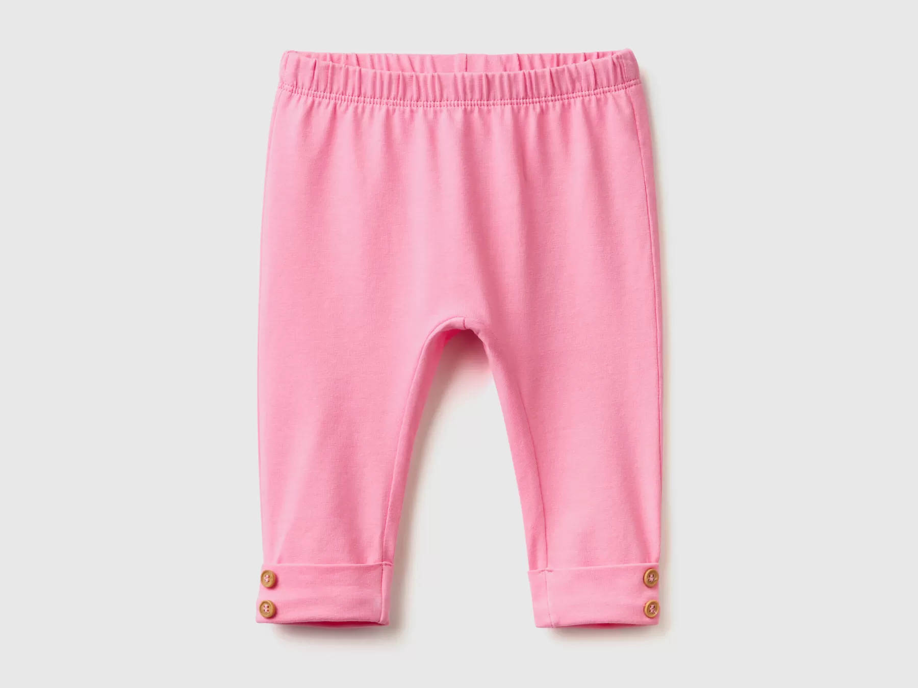 Benetton Leggings In Cotone Stretch Rosa Sale