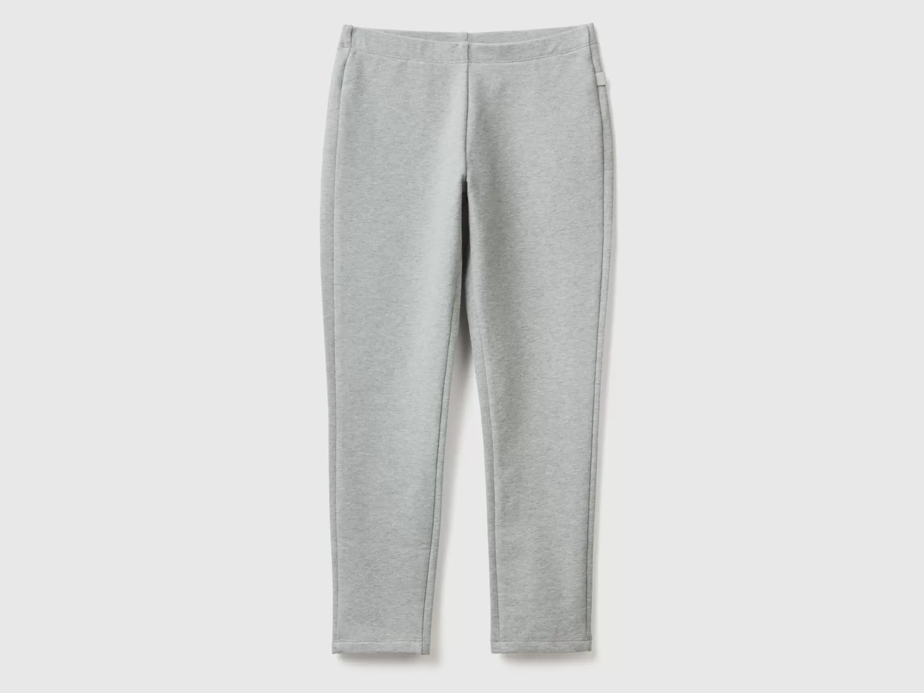 Benetton Leggings In Felpa Stretch Grigio Chiaro Clearance