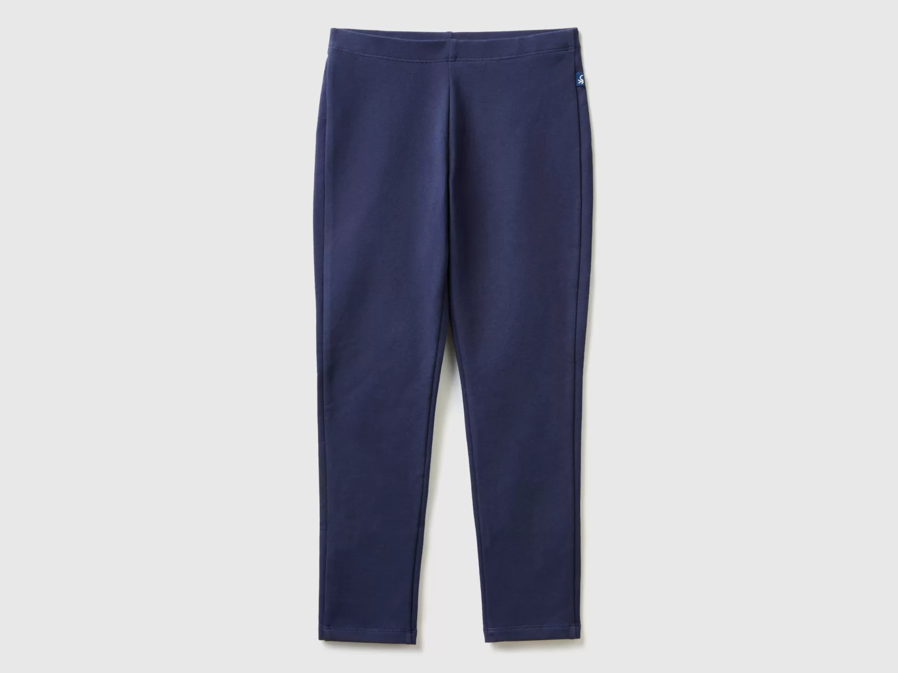 Benetton Leggings In Felpa Stretch Blu Scuro Online