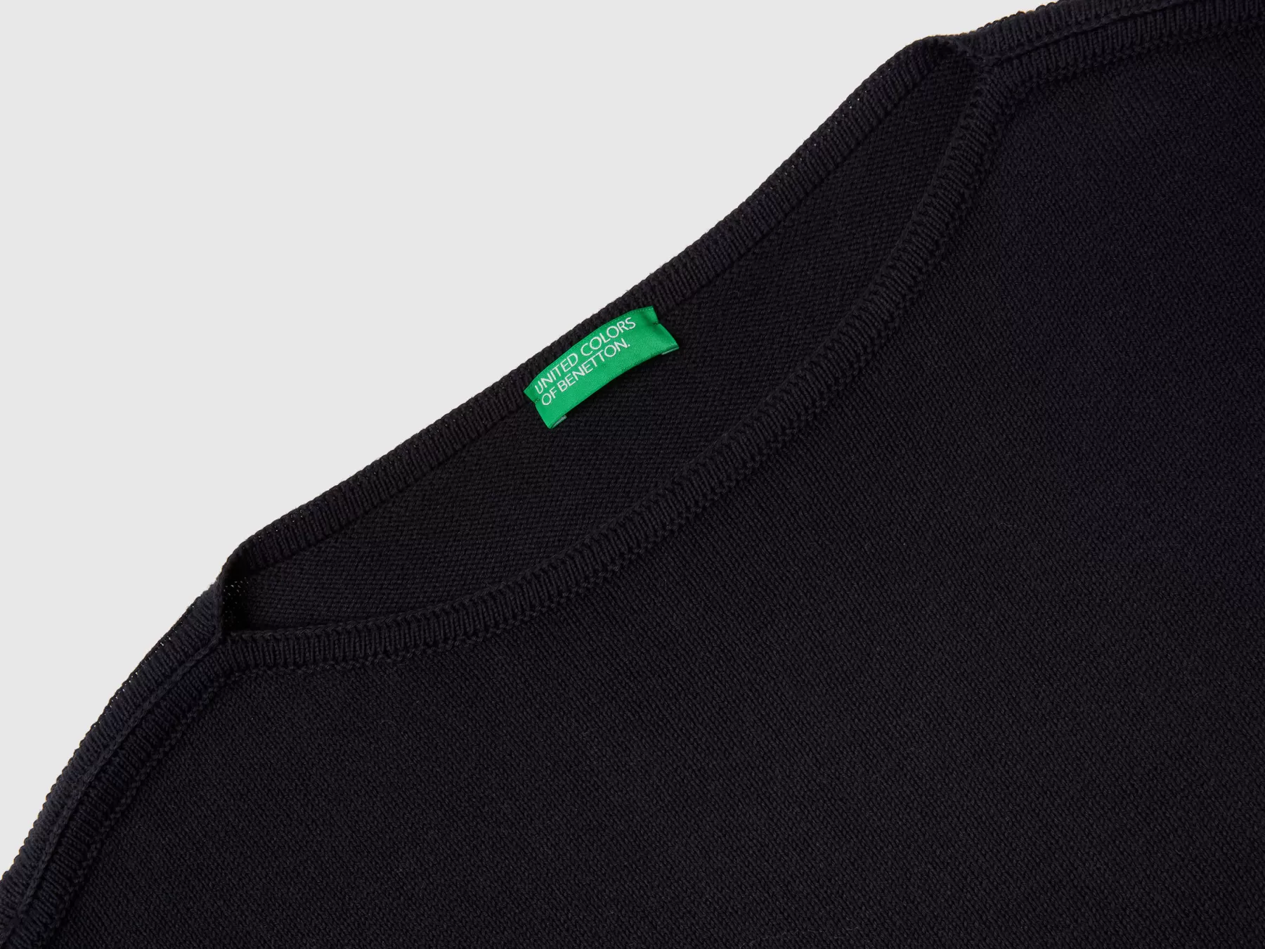 Benetton Maglia Con Lacci E Scollo A Barchetta Nero Cheap