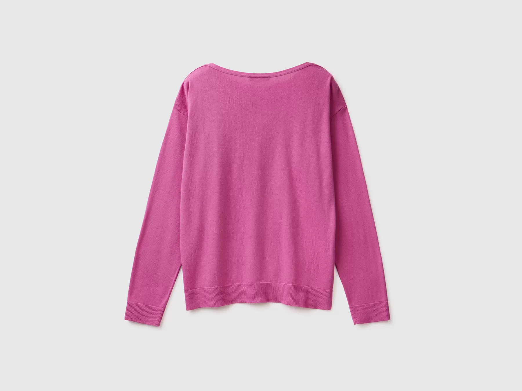 Benetton Maglia Con Scollo A Barchetta Rosa Online