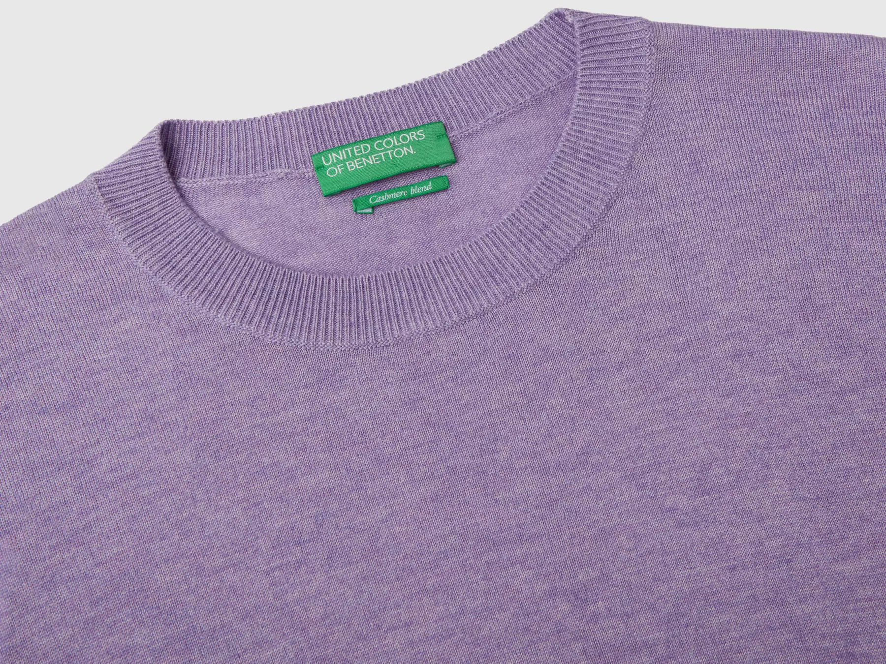 Benetton Maglia Con Spacchi In Misto Viscosa Lilla Online