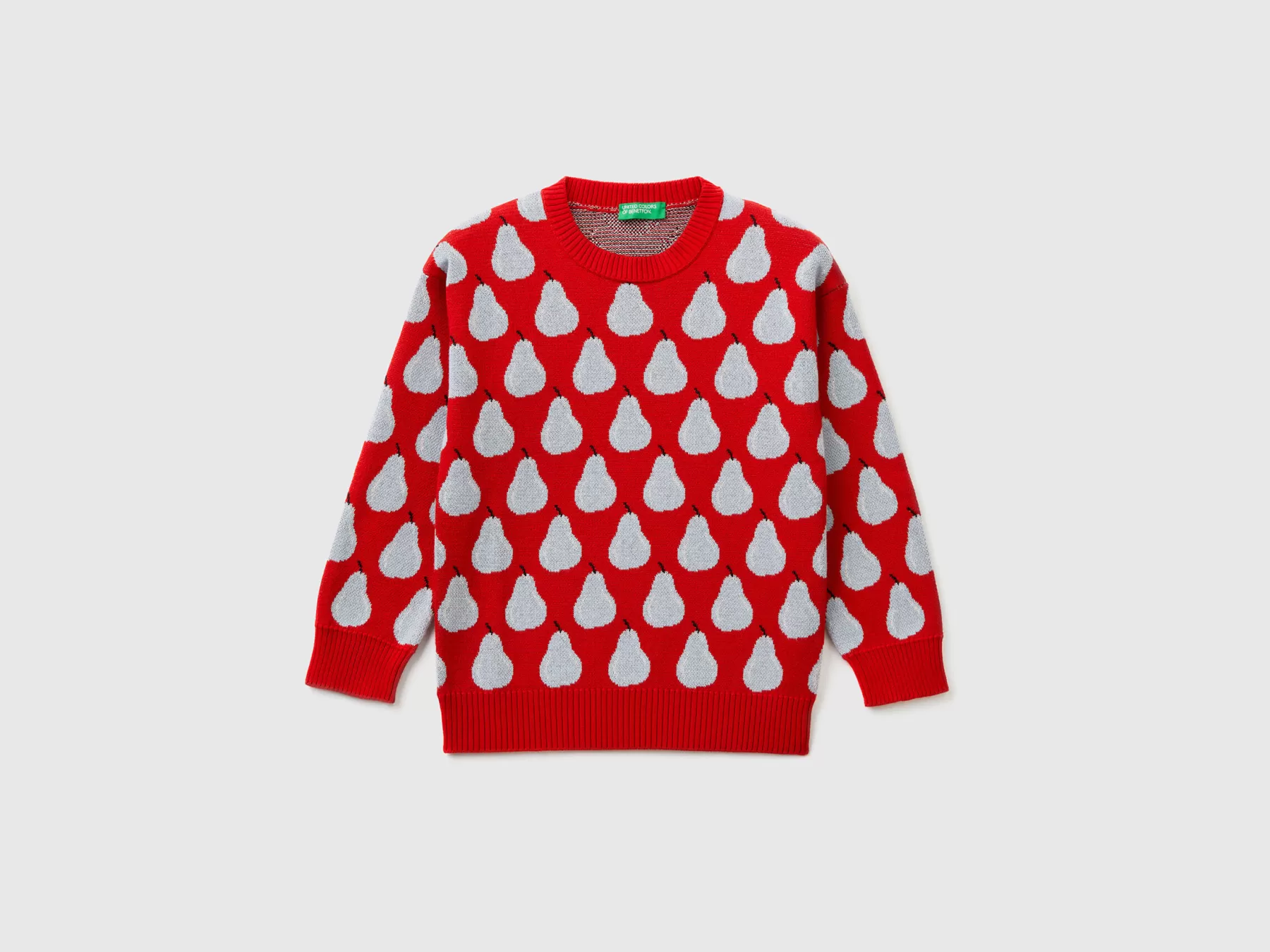 Benetton Maglia Rossa Con Pattern Pere Rosso Online