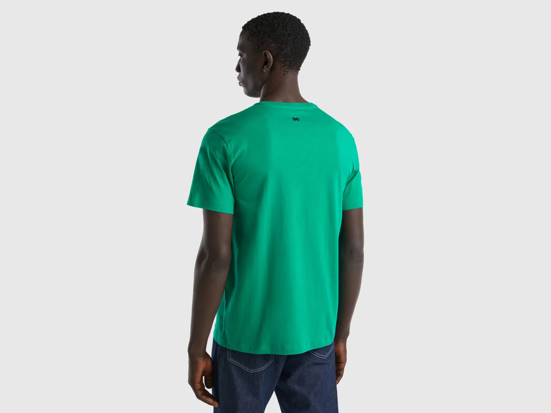 Benetton Maglietta Con Stampa Lettering Verde Hot