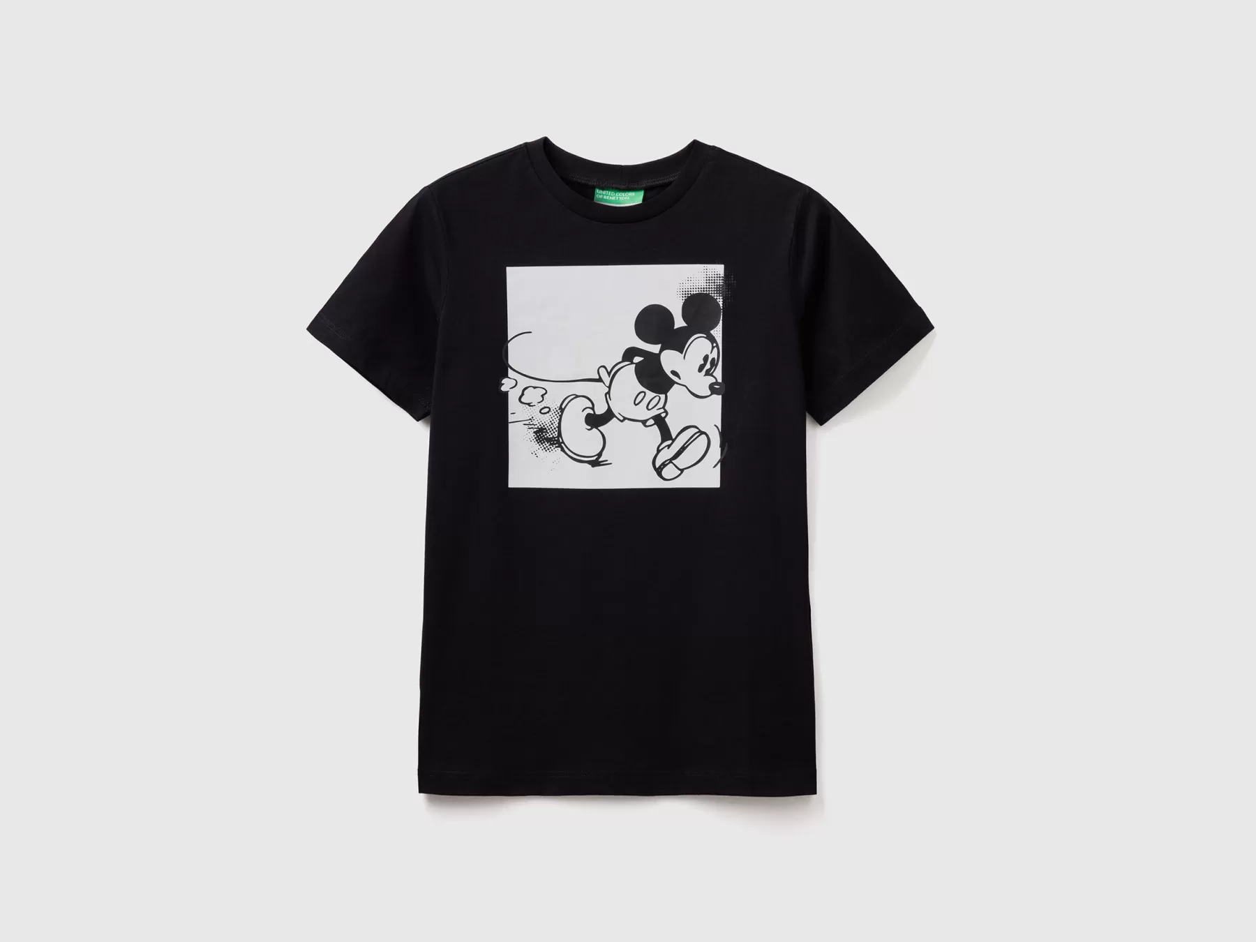 Benetton Maglietta Con Stampa Mickey Mouse Nero Shop