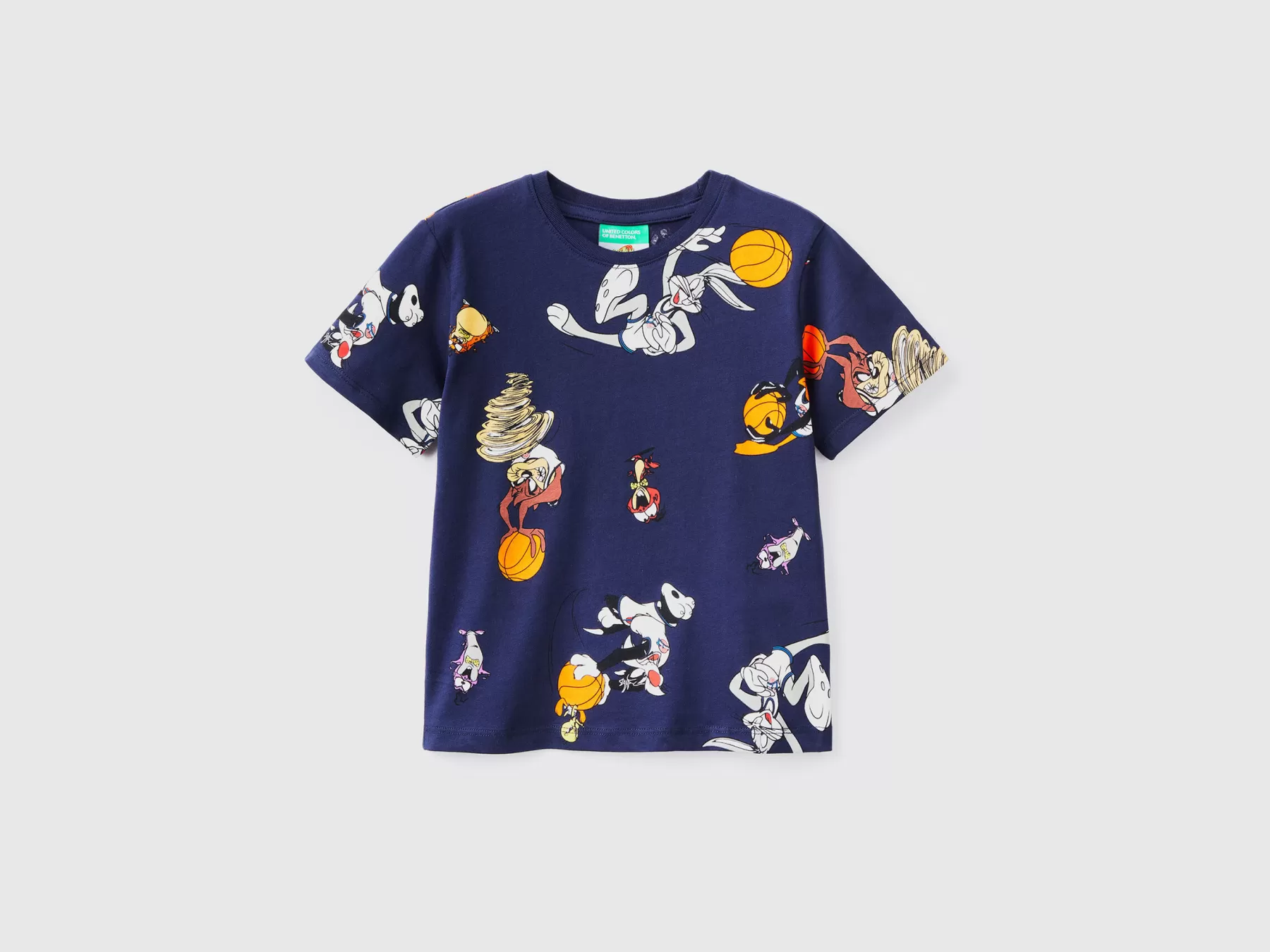 Benetton Maglietta Con Stampa Space Jam Blu Scuro Flash Sale