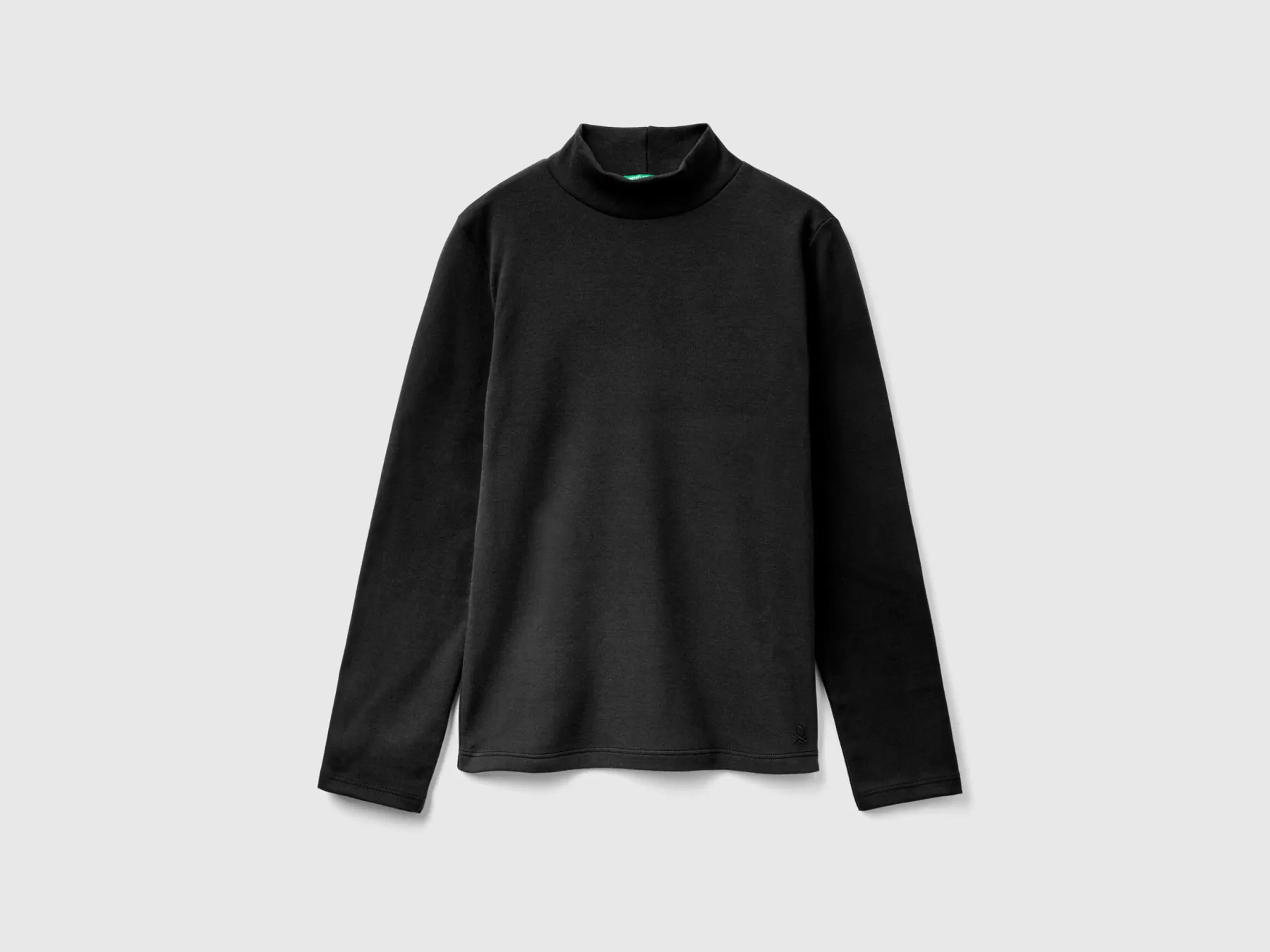 Benetton Maglietta In Puro Cotone Biologico Nero Best Sale