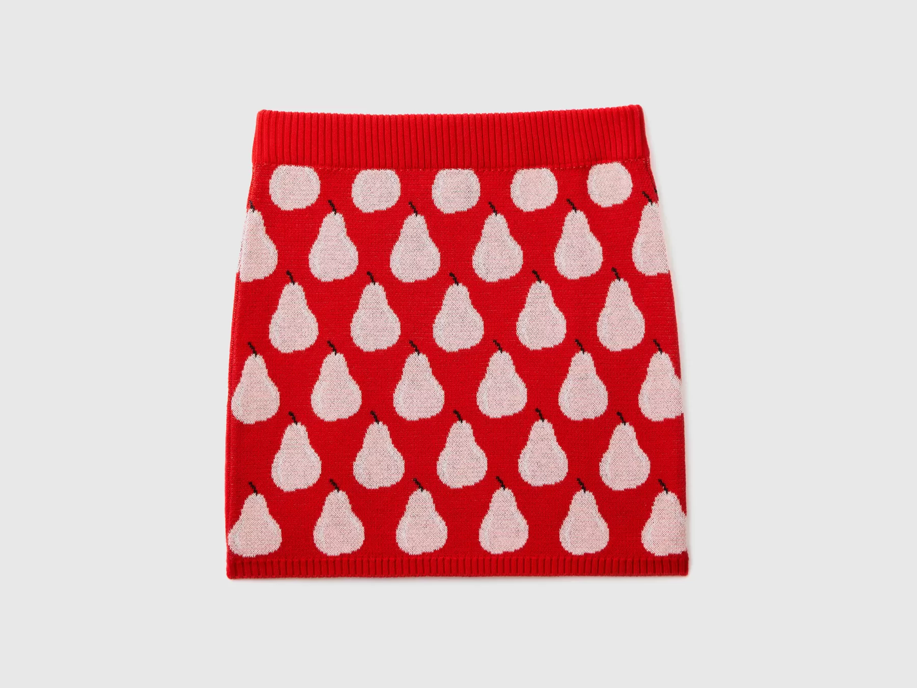 Benetton Minigonna Rossa Con Pattern Pere Rosso Sale