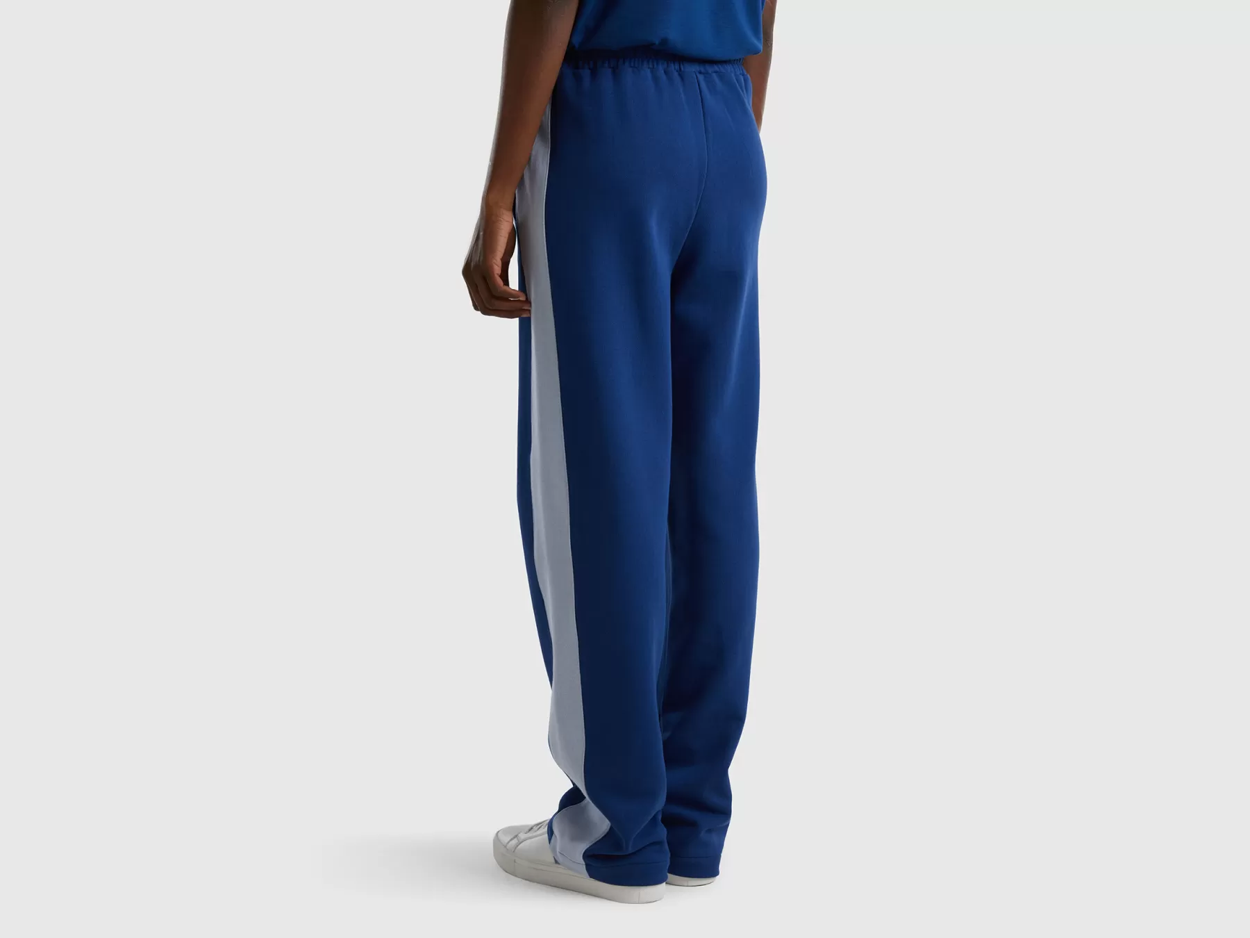 Benetton Pantaloni Blu Con Banda Celeste Blu Scuro Best