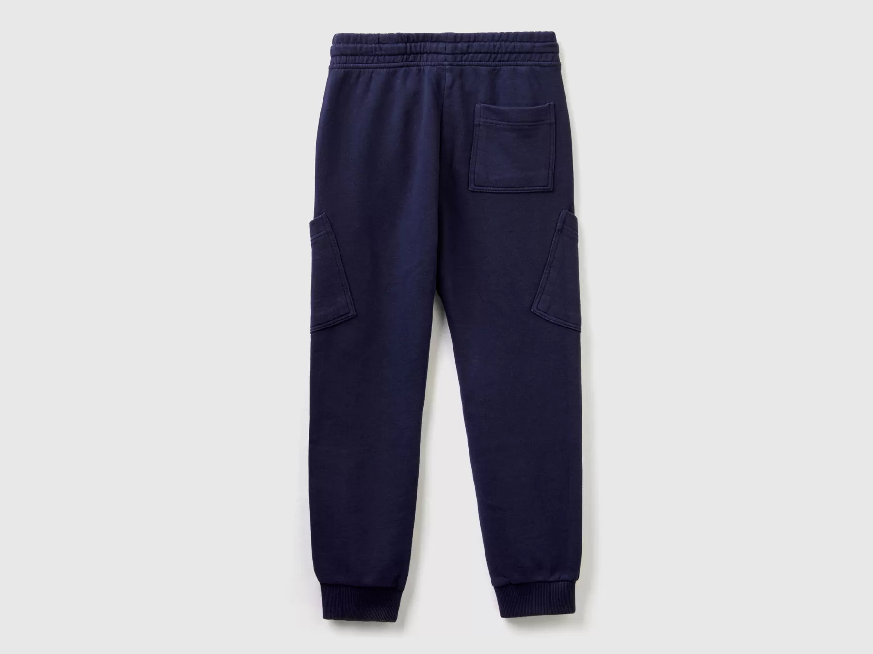 Benetton Pantaloni Cargo In Felpa Blu Scuro Best Sale