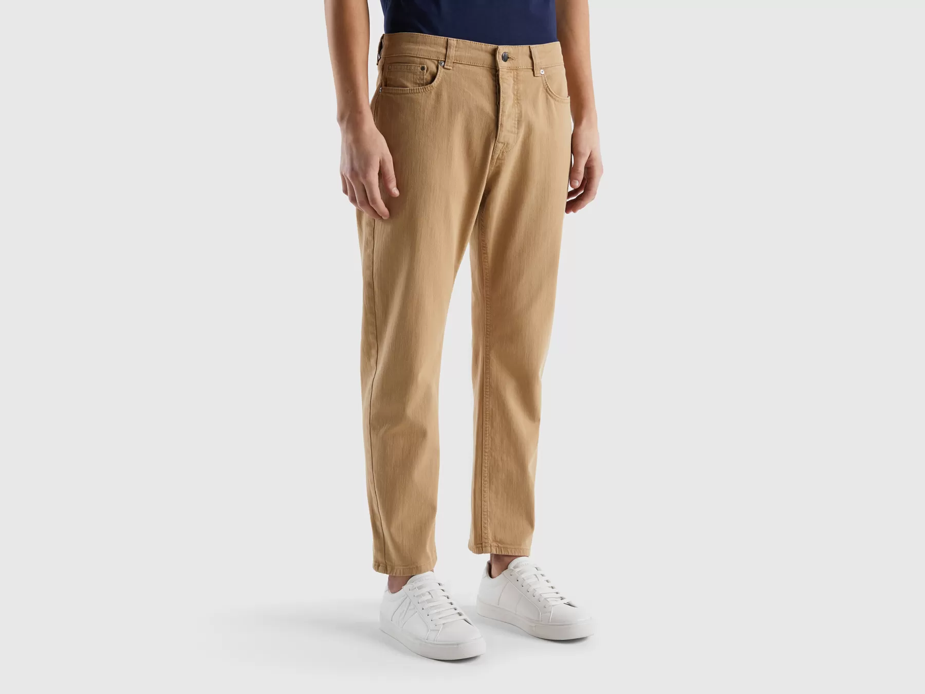 Benetton Pantaloni Carrot Fit Beige Best