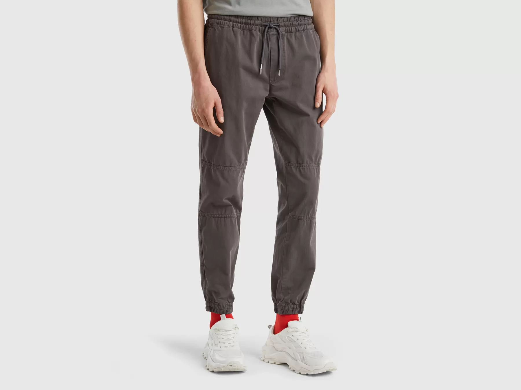 Benetton Pantaloni Con Coulisse Grigio Scuro Store