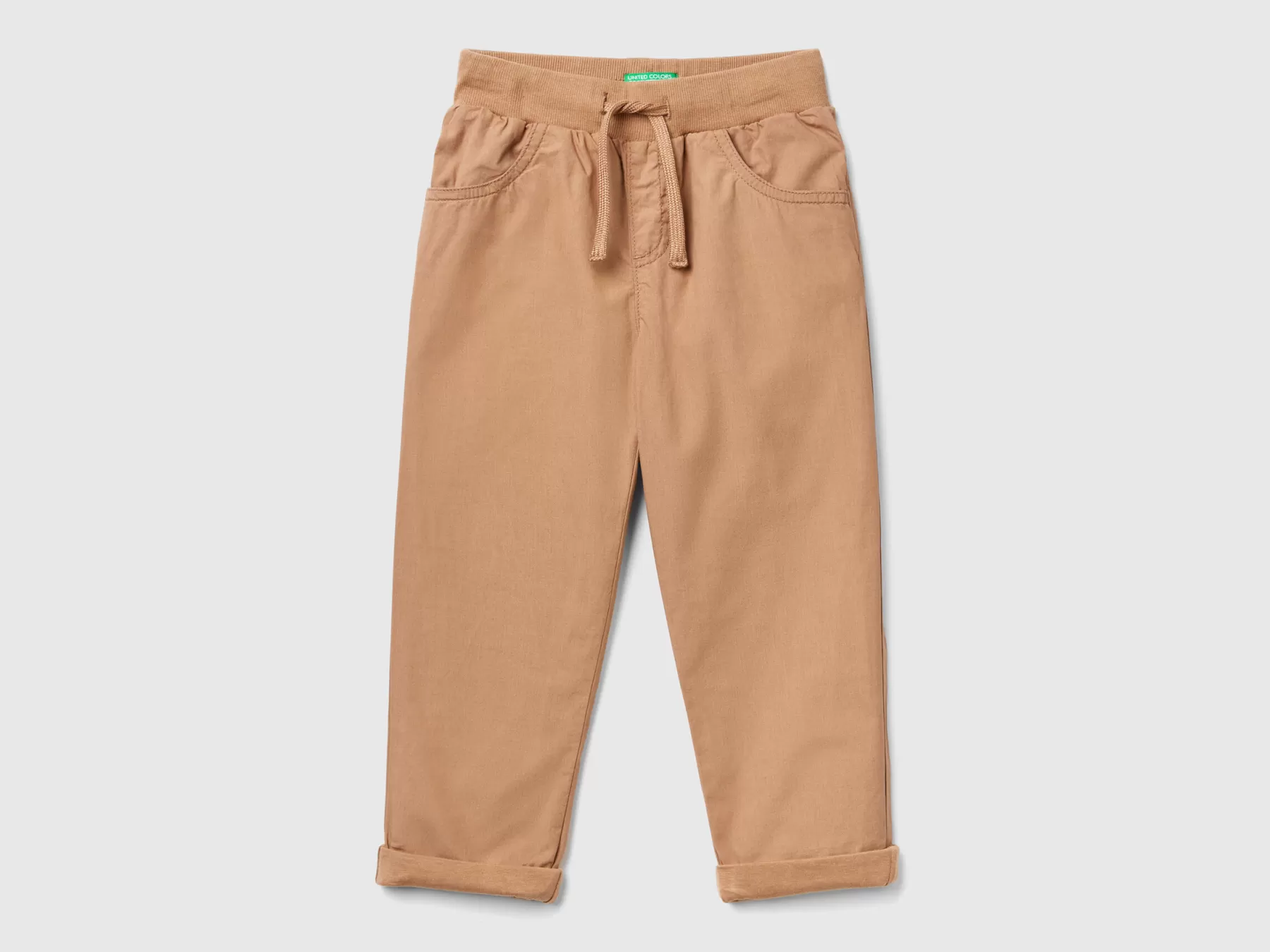 Benetton Pantaloni Con Coulisse Beige Store